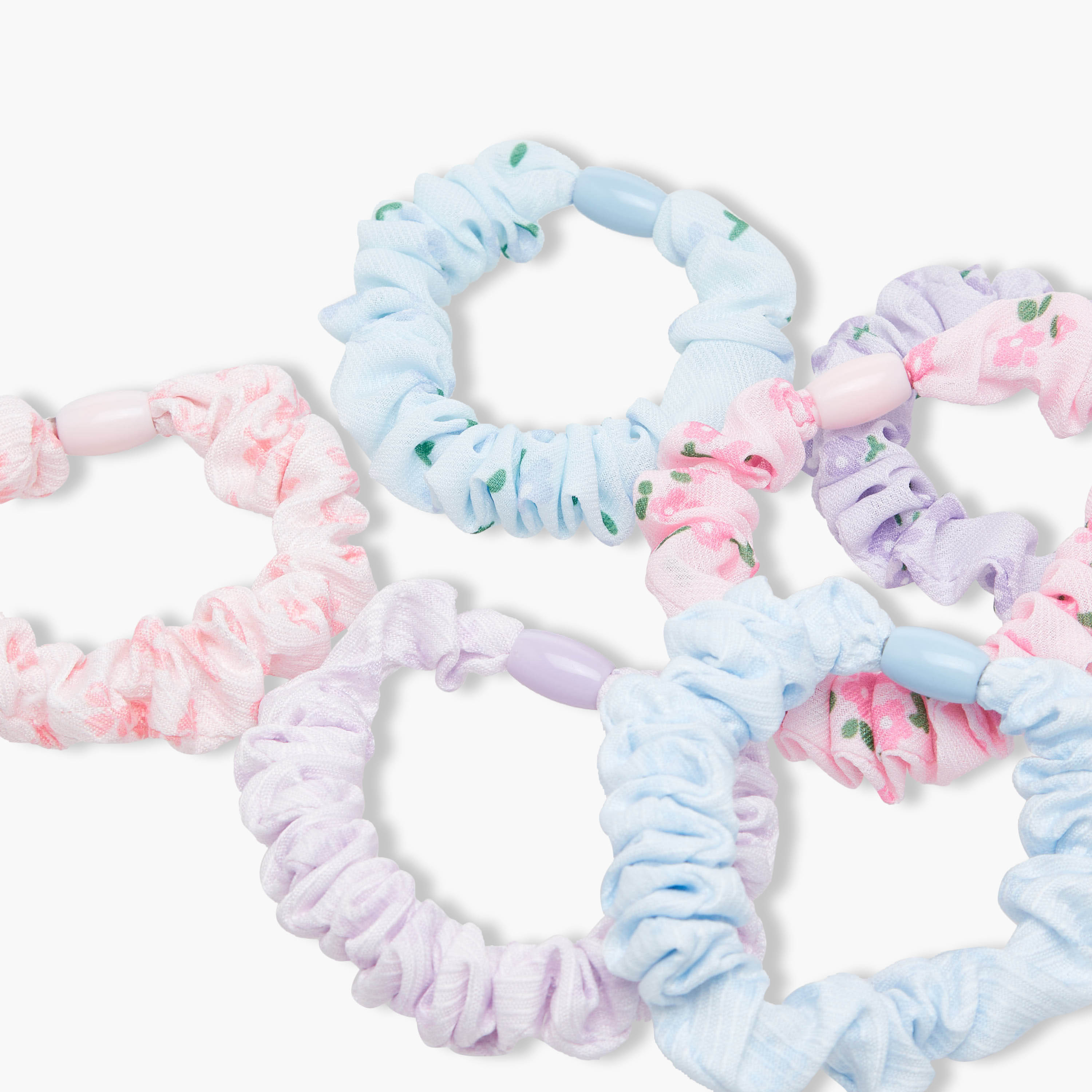 Pack of 6 Charmz Hair Scrunchie with Bead Accent-girls-accessories-hairaccessories-image-4