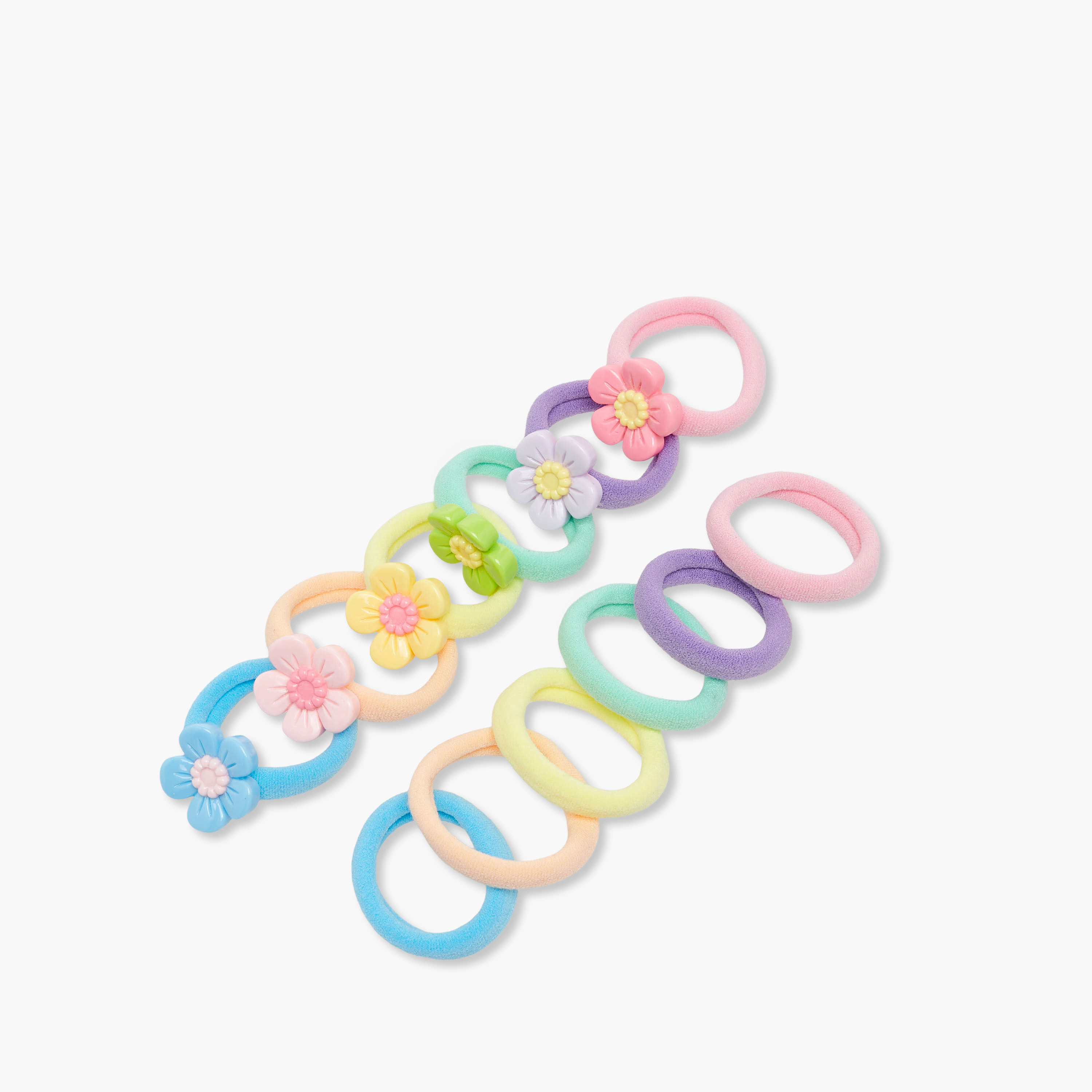طقم من 12 ربطات شعر بزينة زهور من تشارمز-baby-girls-accessories-hairaccessories-image-3