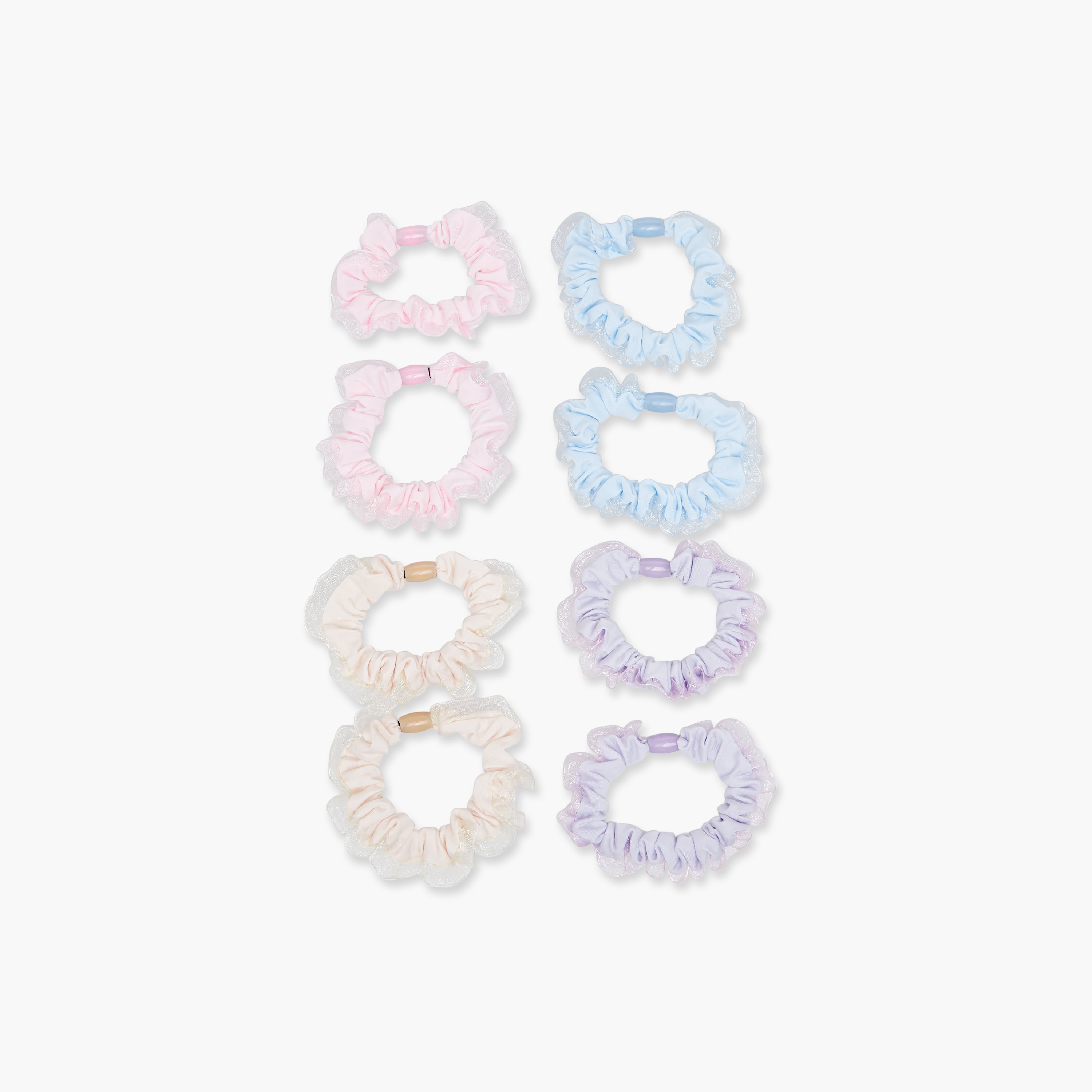 Pack of 8 Charmz Hair Scrunchie with Bead Accent-girls-accessories-hairaccessories-image-3