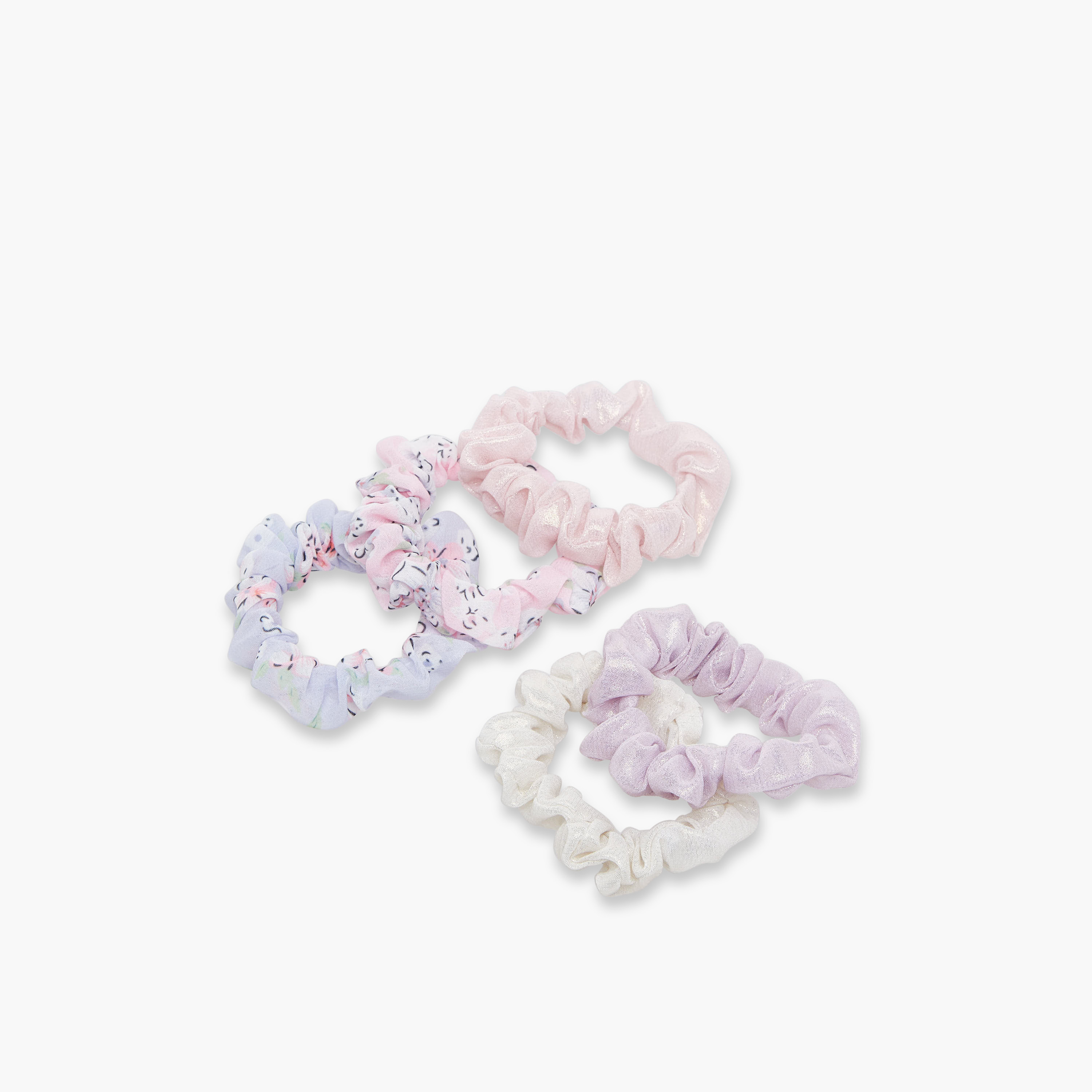 Pack of 5 Charmz Hair Scrunchie with Assorted Design-girls-accessories-hairaccessories-image-2
