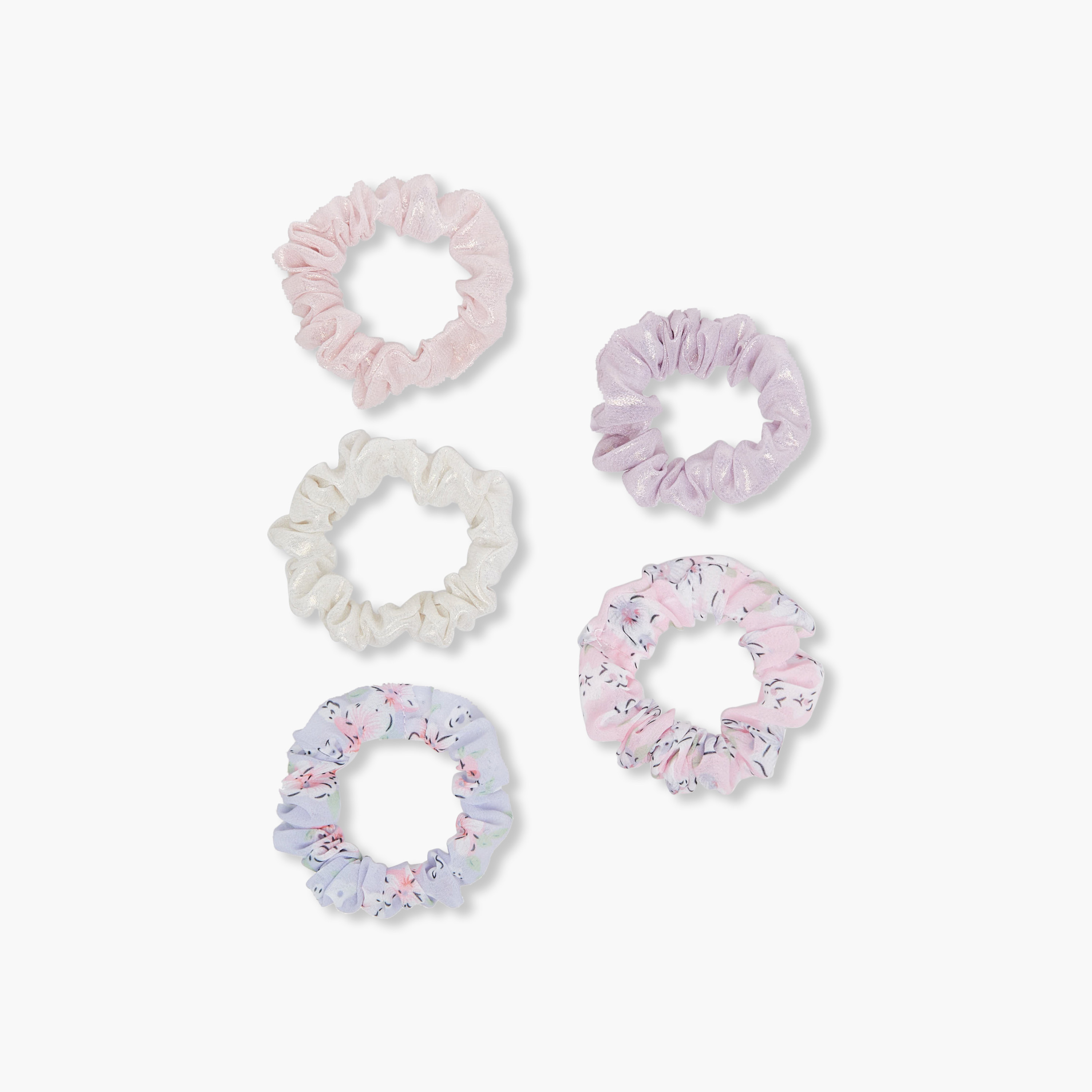 Pack of 5 Charmz Hair Scrunchie with Assorted Design-girls-accessories-hairaccessories-image-3