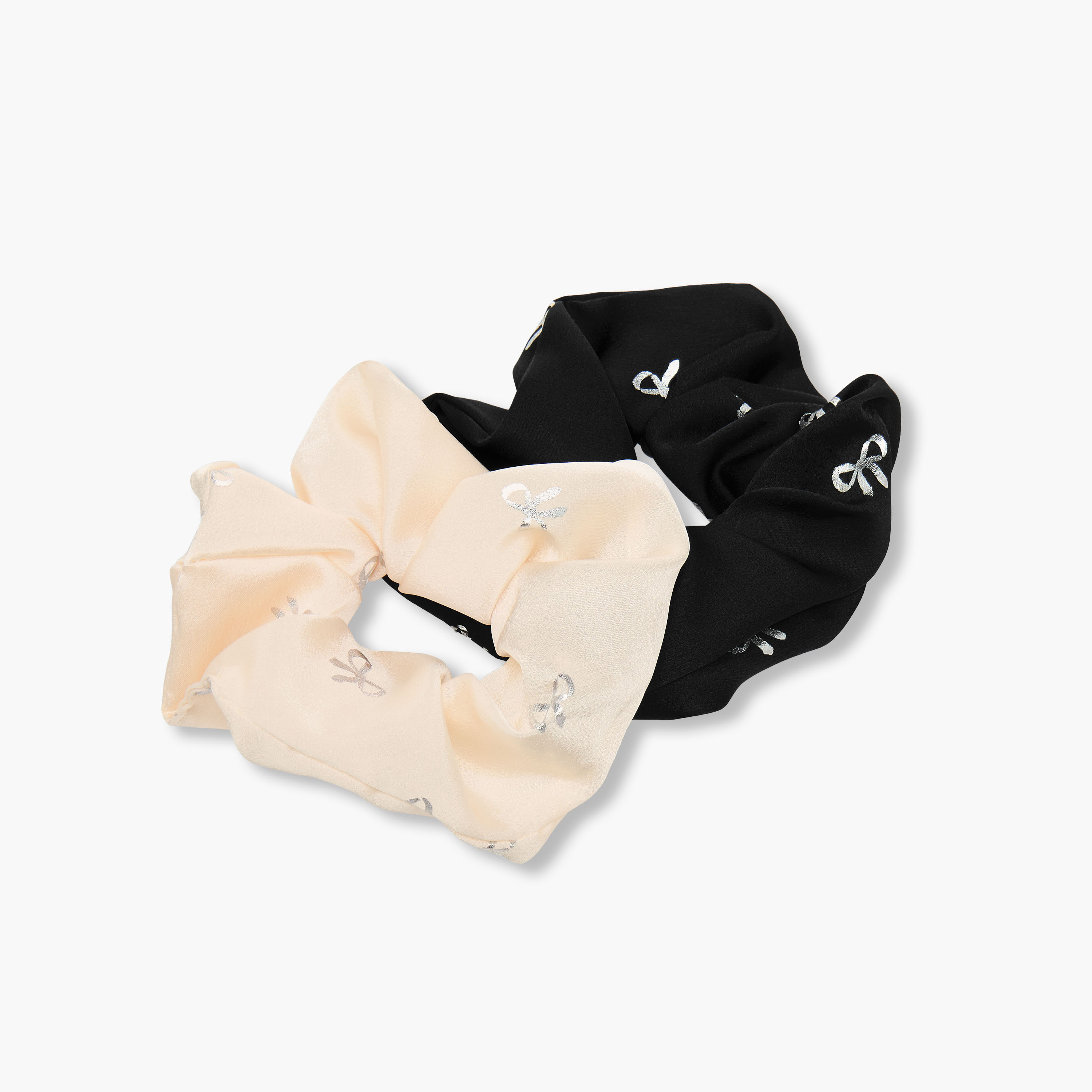 Pack of 2 Charmz Scrunchie with Bow Print-girls-accessories-hairaccessories-image-2