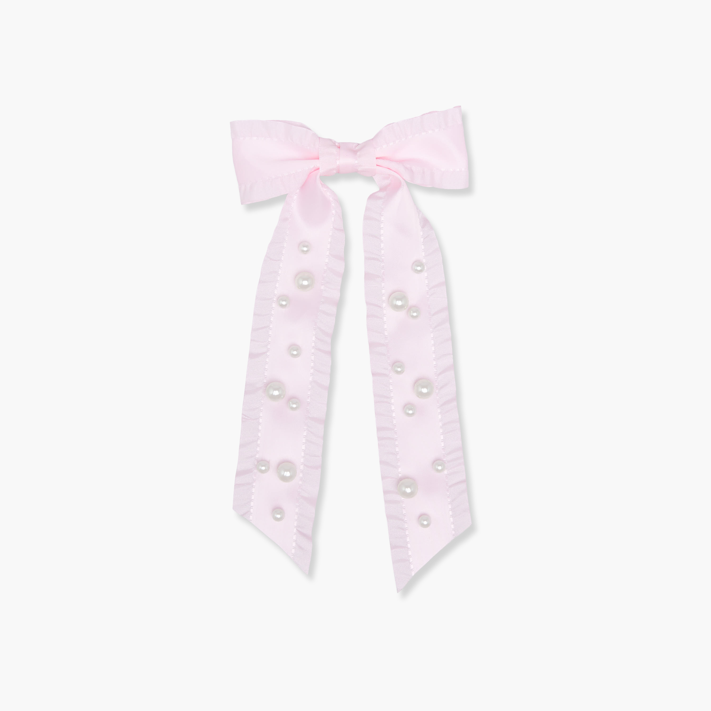 Charmz Bow Barrette Hair Clip with Pearl Embellished Detail-baby-girls-accessories-hairaccessories-image-1