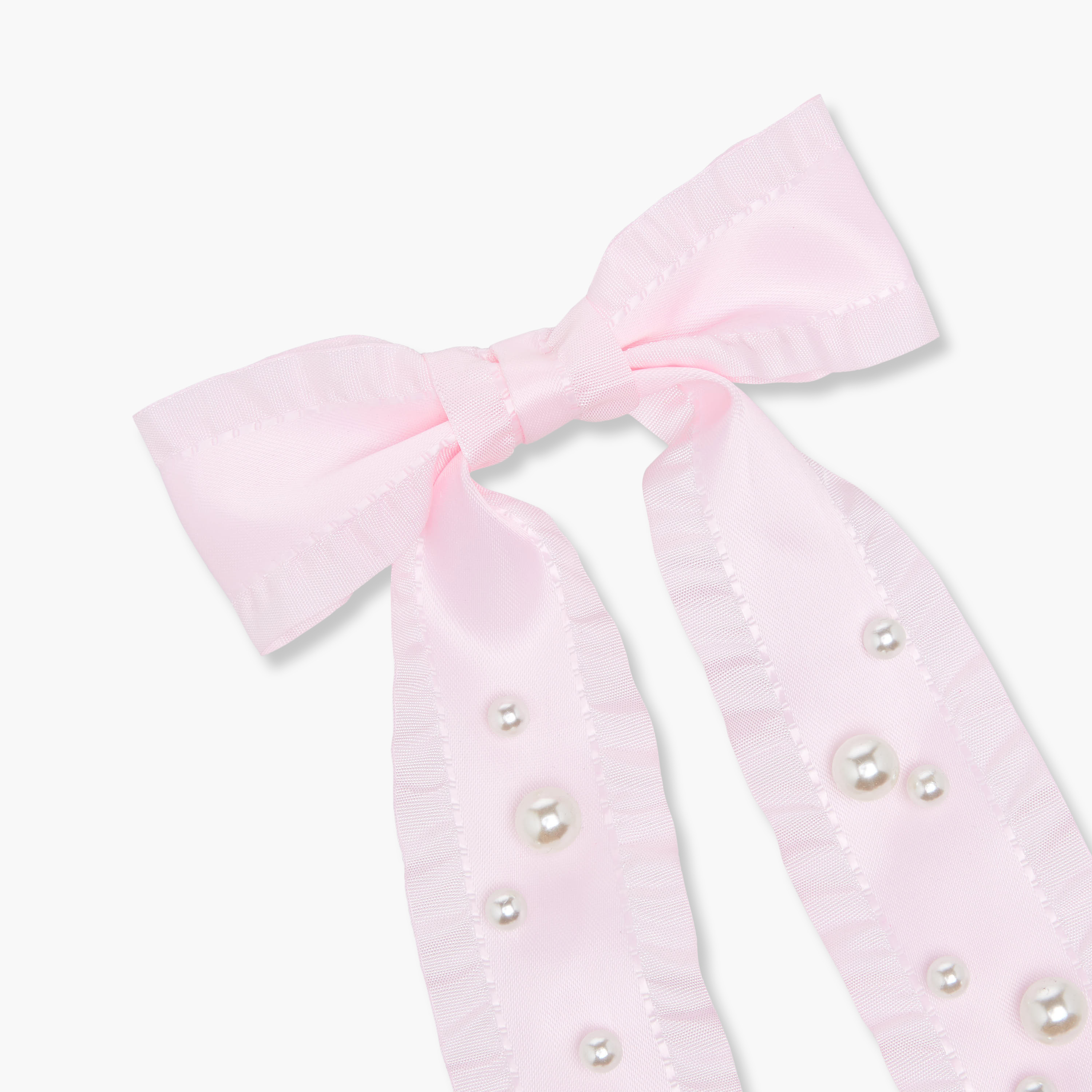 Charmz Bow Barrette Hair Clip with Pearl Embellished Detail-baby-girls-accessories-hairaccessories-image-2