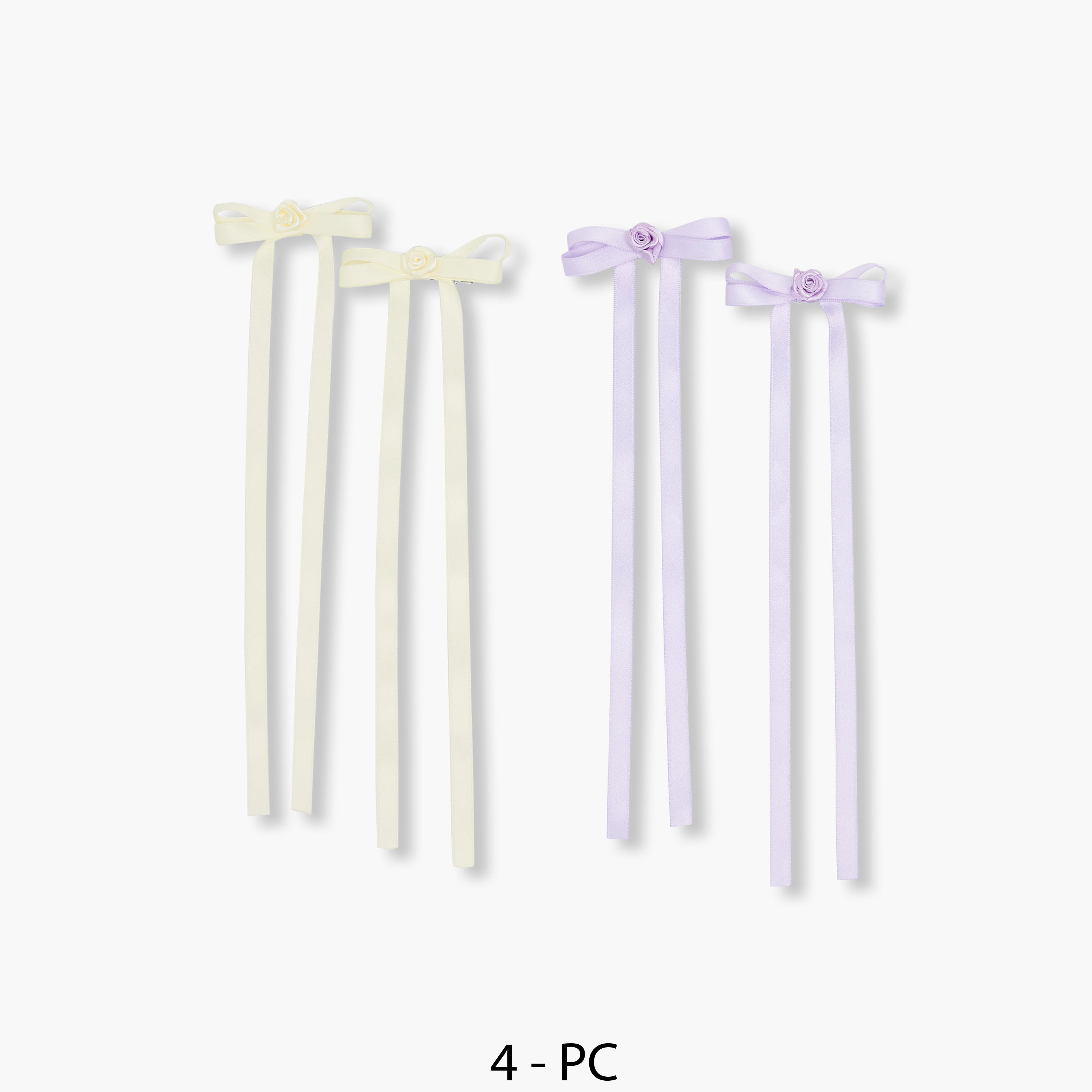 Pack of 2 Charmz Hair Clip with Floral Bow Detail-girls-accessories-hairaccessories-image-1