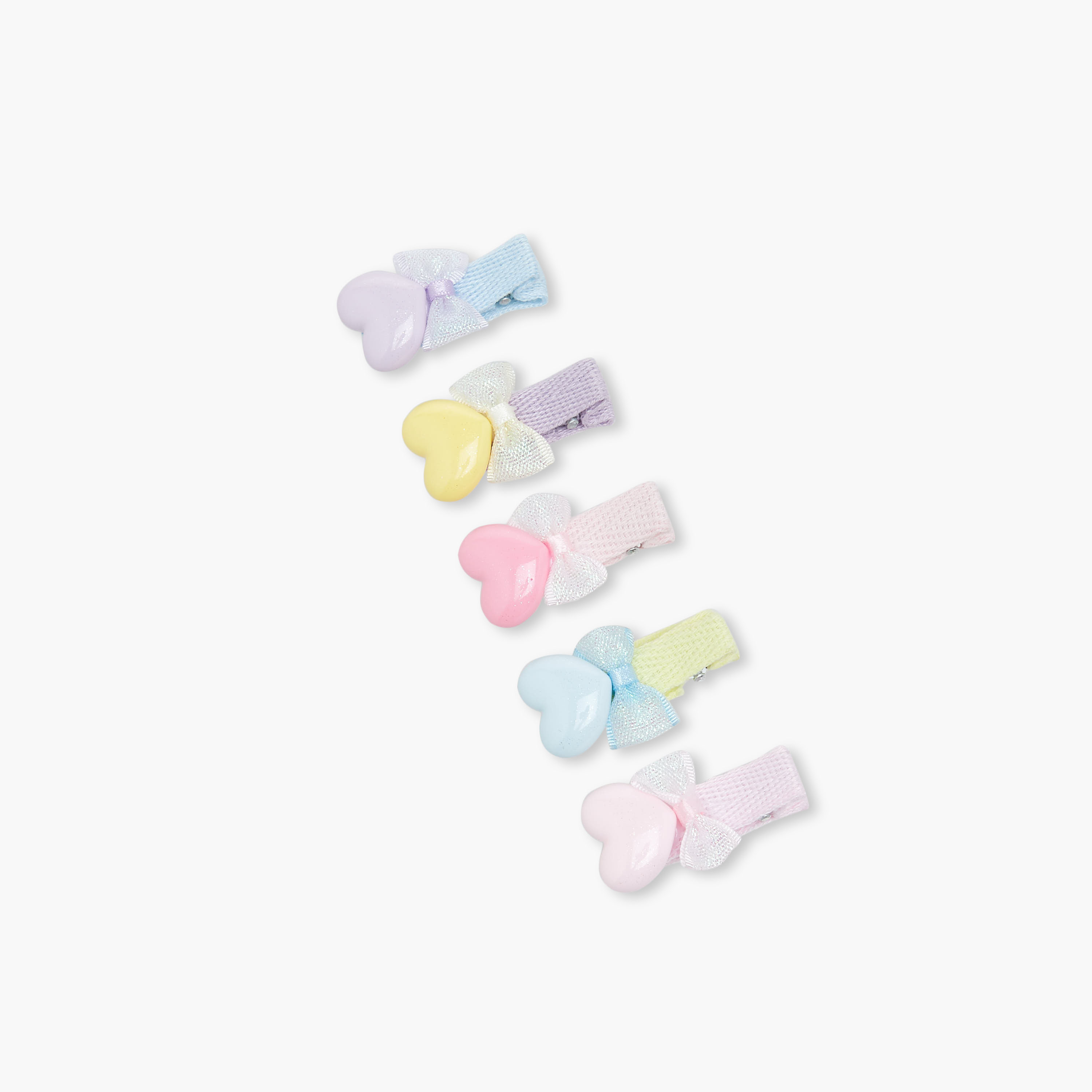 Pack of 5 Charmz Hair Clip with Heart Accent-girls-accessories-hairaccessories-image-2