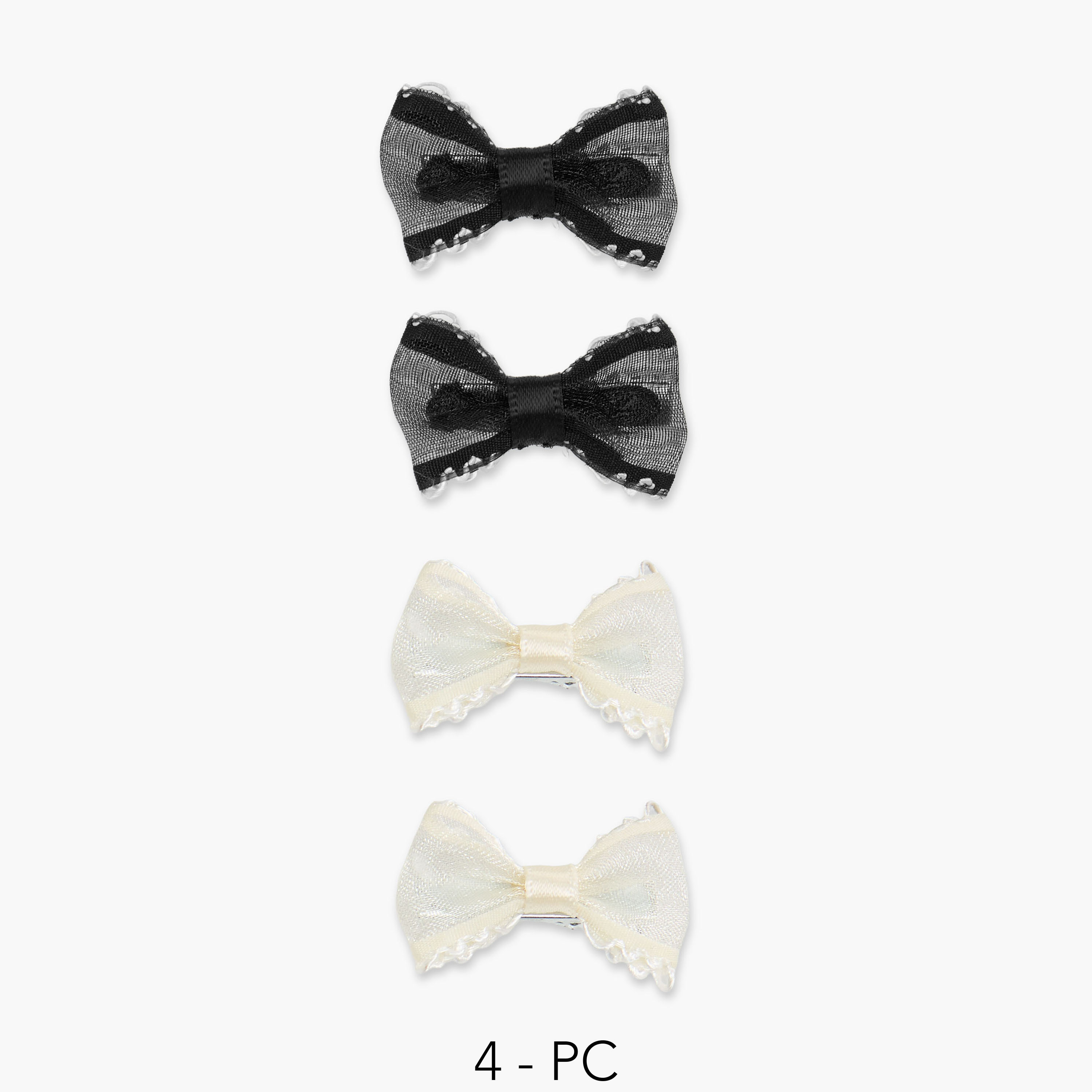 Pack of 4 Charmz Hair Clip with Bow Accent-baby-girls-accessories-hairaccessories-image-1