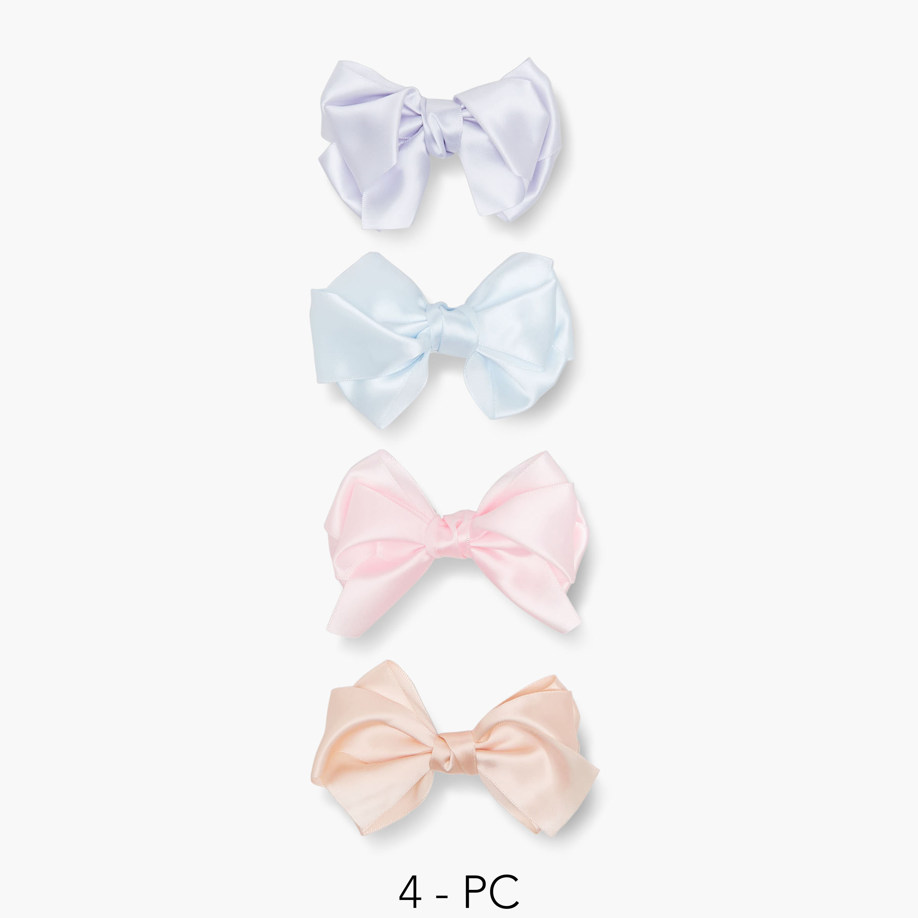 مشابك شعر بفيونكة من تشارمز – طقم من 4 قطع-girls-accessories-hairaccessories-image-1