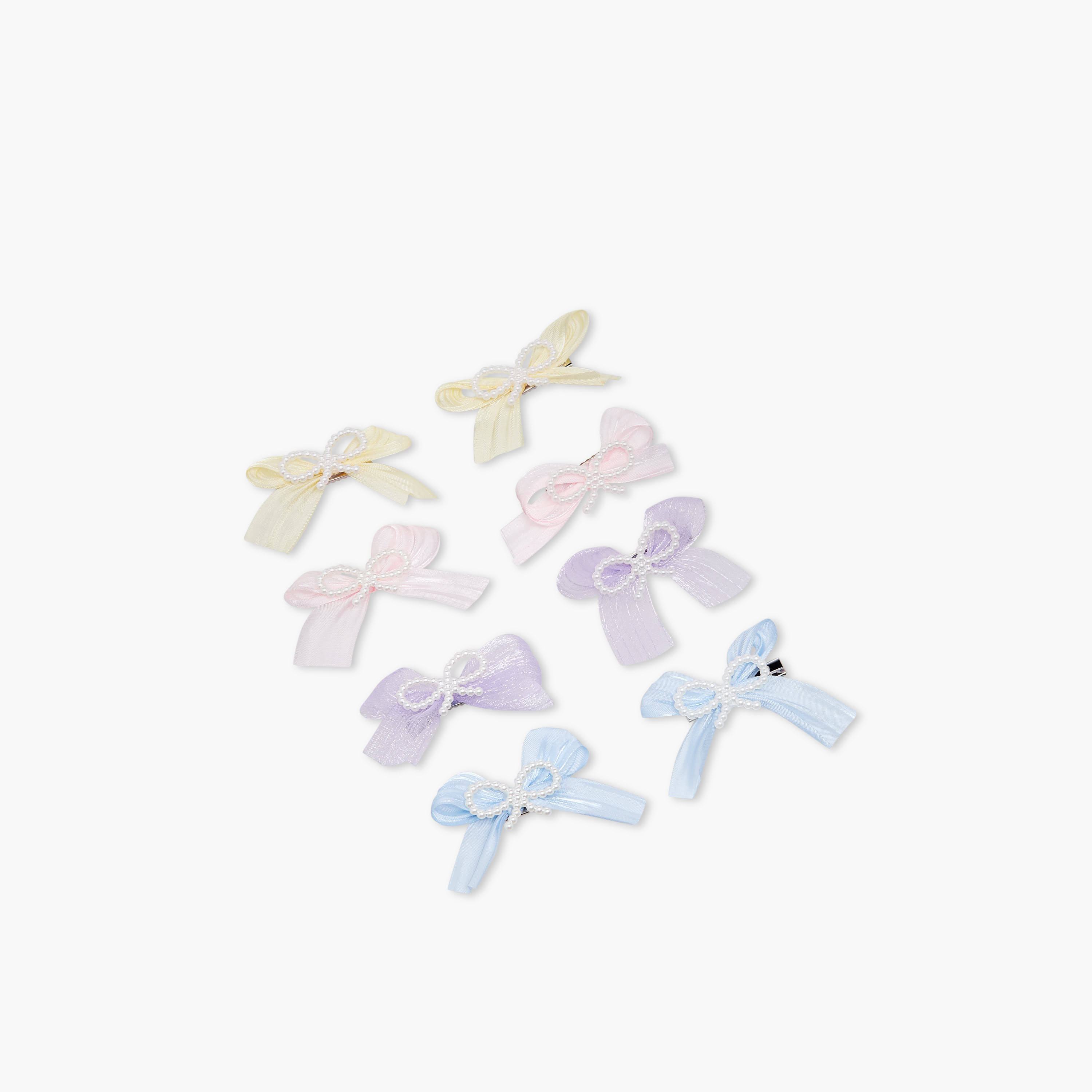 مشابك شعر بزينة فيونكة من تشارمز - طقم من 8 قطع-girls-accessories-hairaccessories-image-2