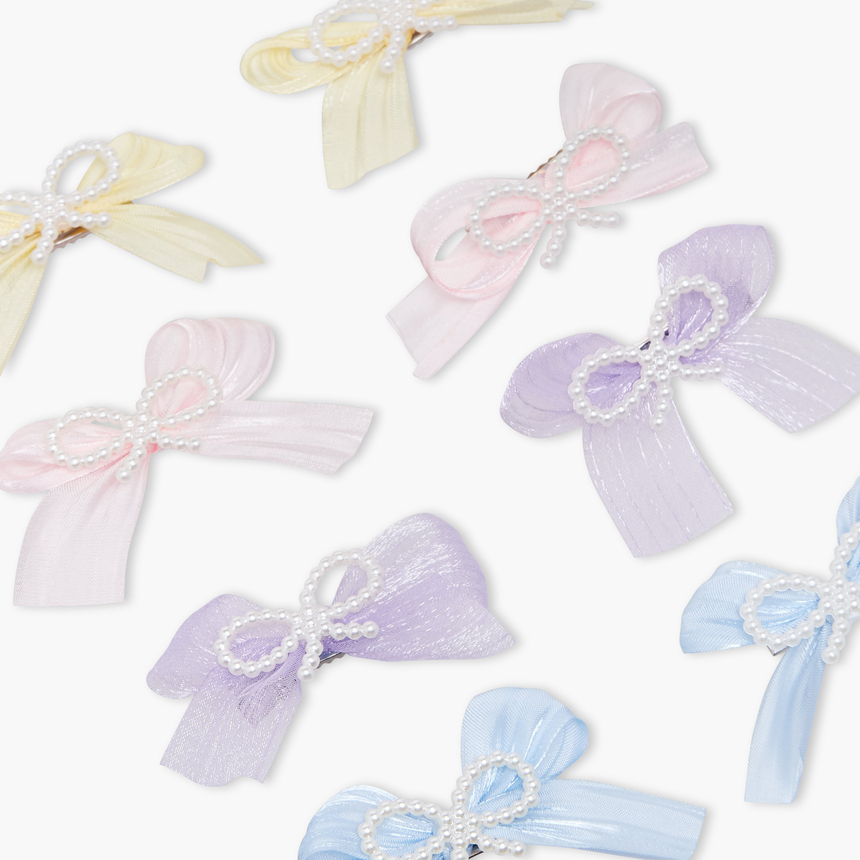 مشابك شعر بزينة فيونكة من تشارمز - طقم من 8 قطع-girls-accessories-hairaccessories-image-3