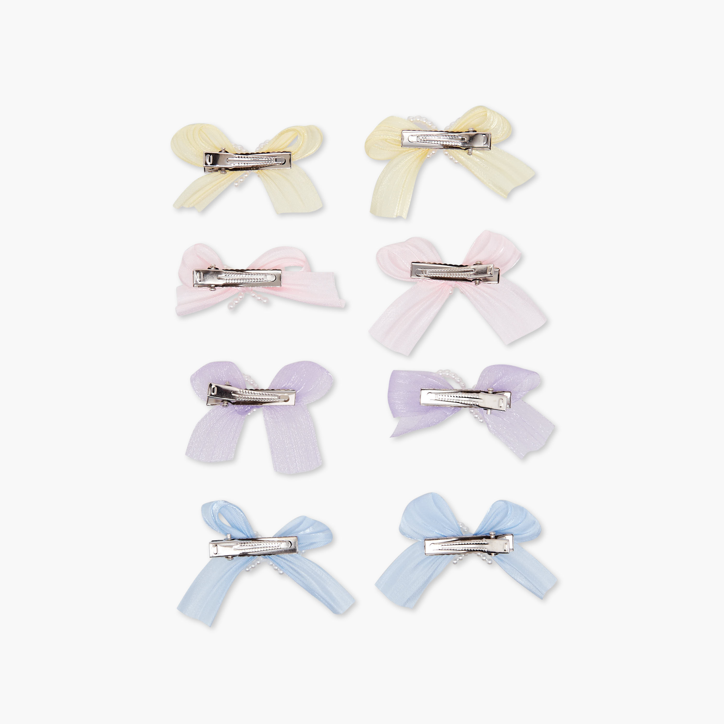 مشابك شعر بزينة فيونكة من تشارمز - طقم من 8 قطع-girls-accessories-hairaccessories-image-4