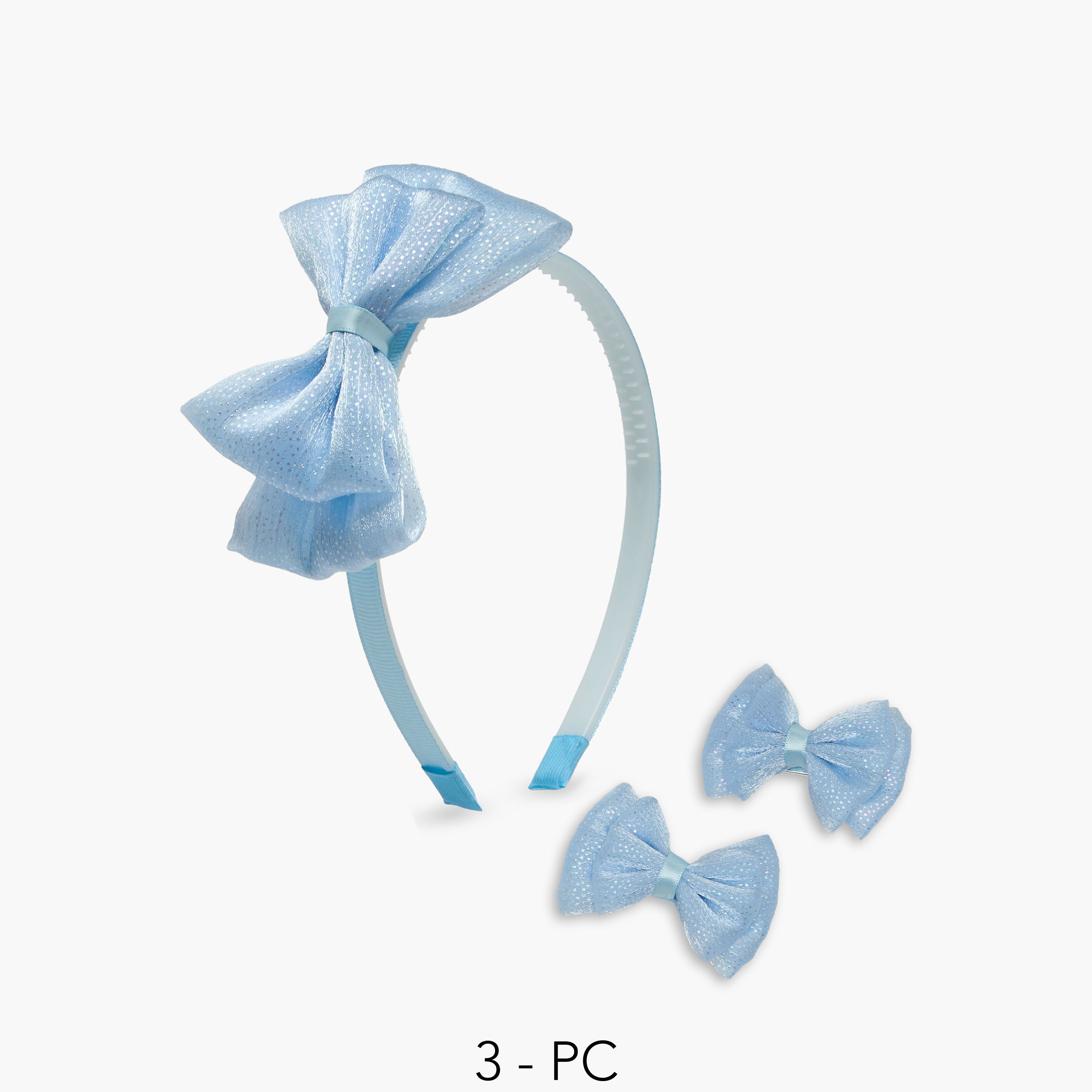 Set of 3 Charmz Hair Band with Clips-girls-accessories-hairaccessories-image-1