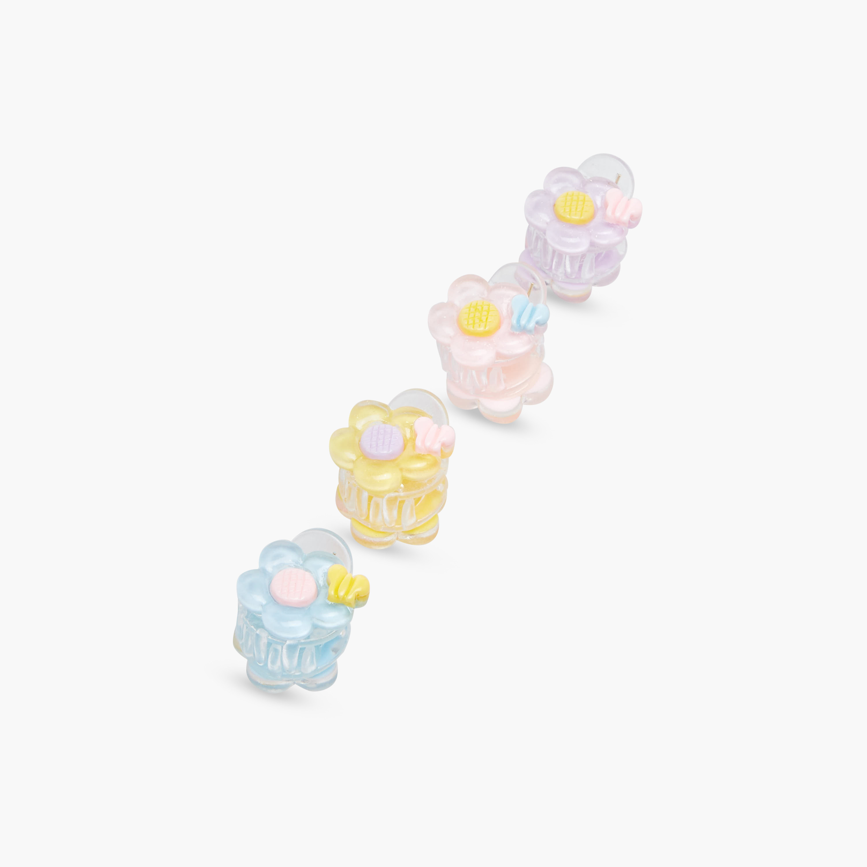 Pack of 4 Charmz Hair Clamp with Floral Design-baby-girls-accessories-hairaccessories-image-6