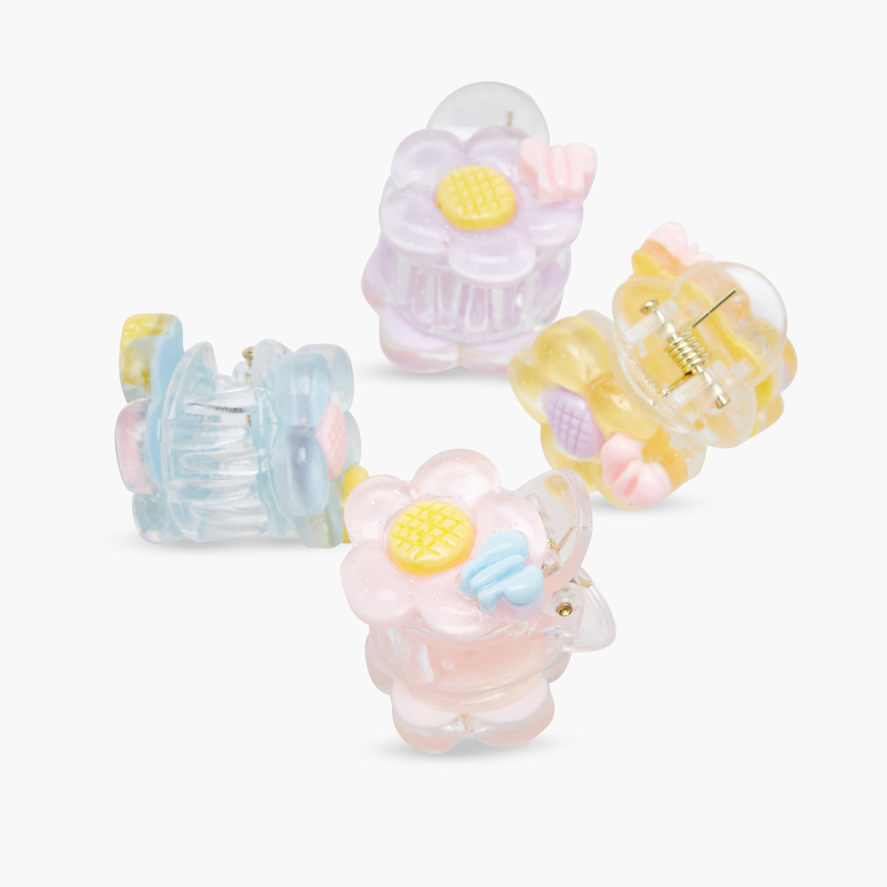 Pack of 4 Charmz Hair Clamp with Floral Design-baby-girls-accessories-hairaccessories-image-7