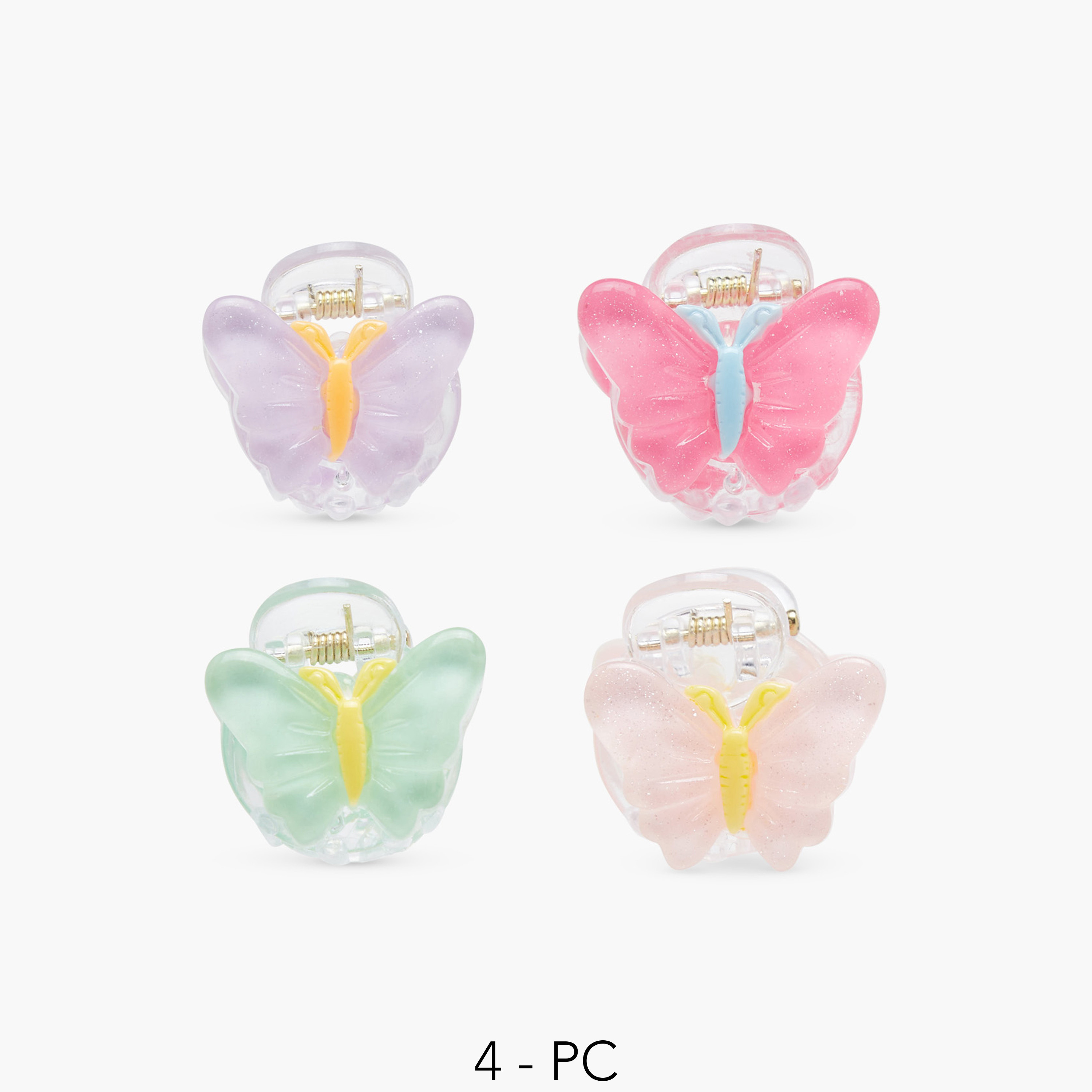 Pack of 4 Charmz Hair Clamp with Butterfly Design-girls-accessories-hairaccessories-image-1
