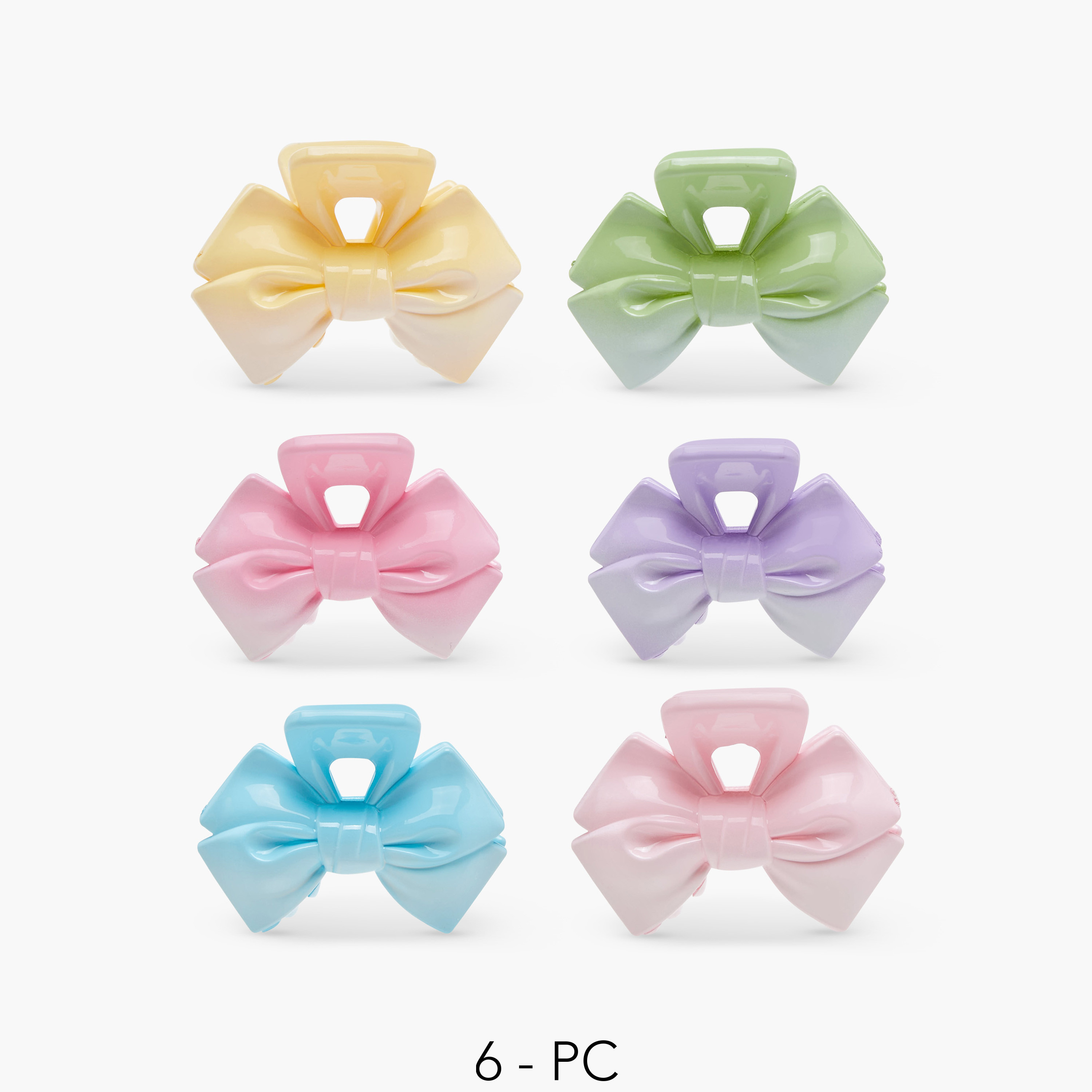 Pack of 6 Charmz Hair Clamp with Bow Design-girls-accessories-hairaccessories-image-1