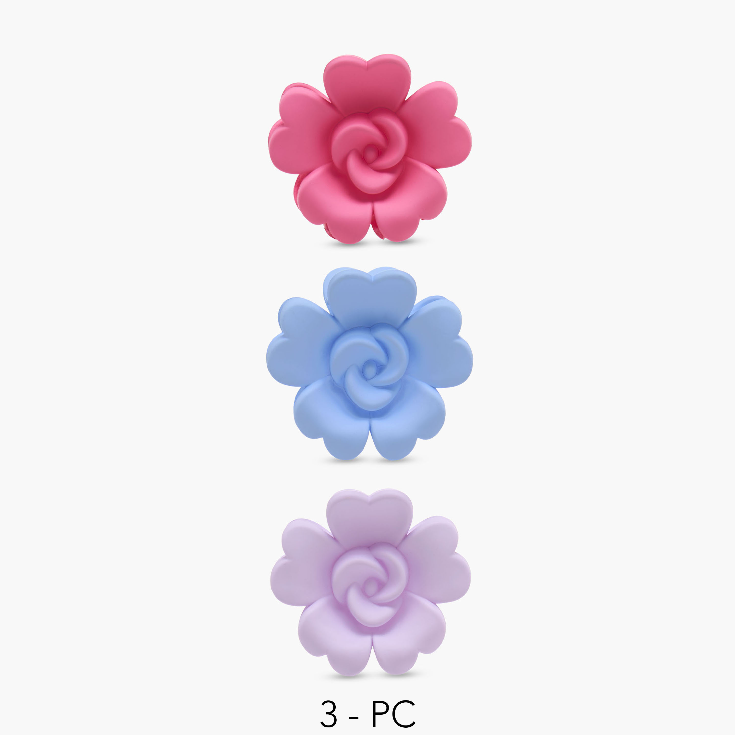 Pack of 3 Charmz Hair Clamp with Floral Design-girls-accessories-hairaccessories-image-1