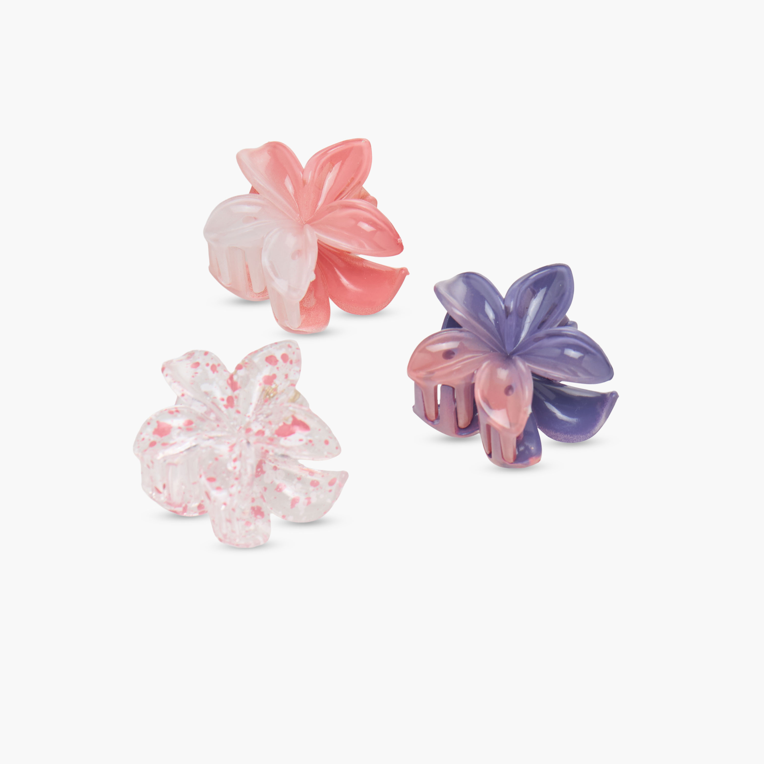 Pack of 3 Charmz Hair Clamp with Floral Design-girls-accessories-hairaccessories-image-5