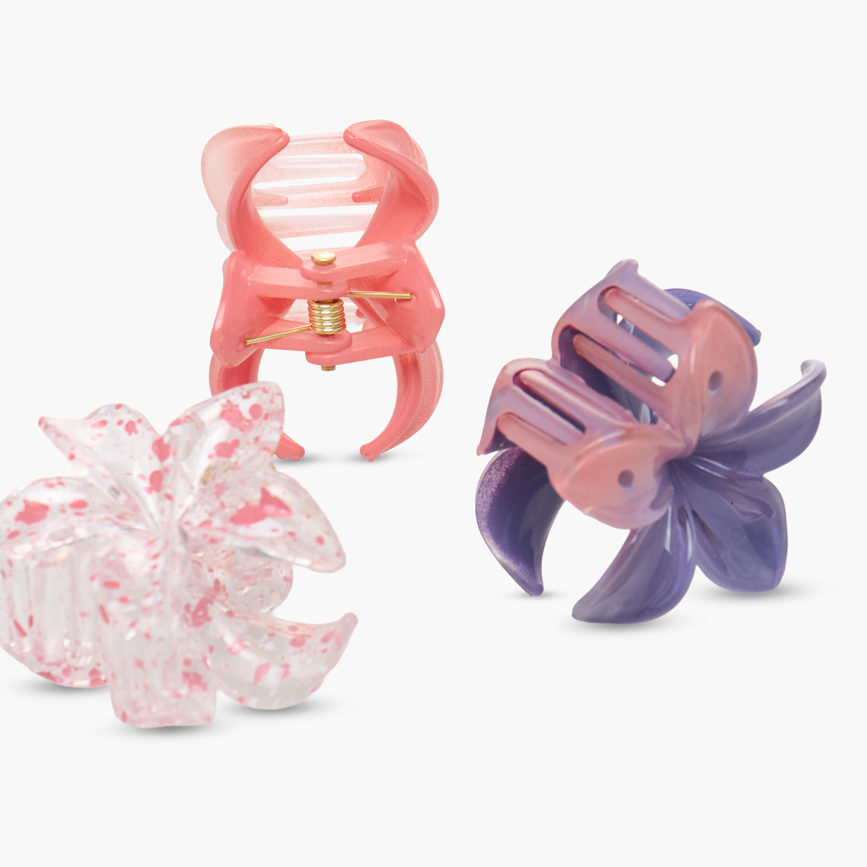 Pack of 3 Charmz Hair Clamp with Floral Design-girls-accessories-hairaccessories-image-6