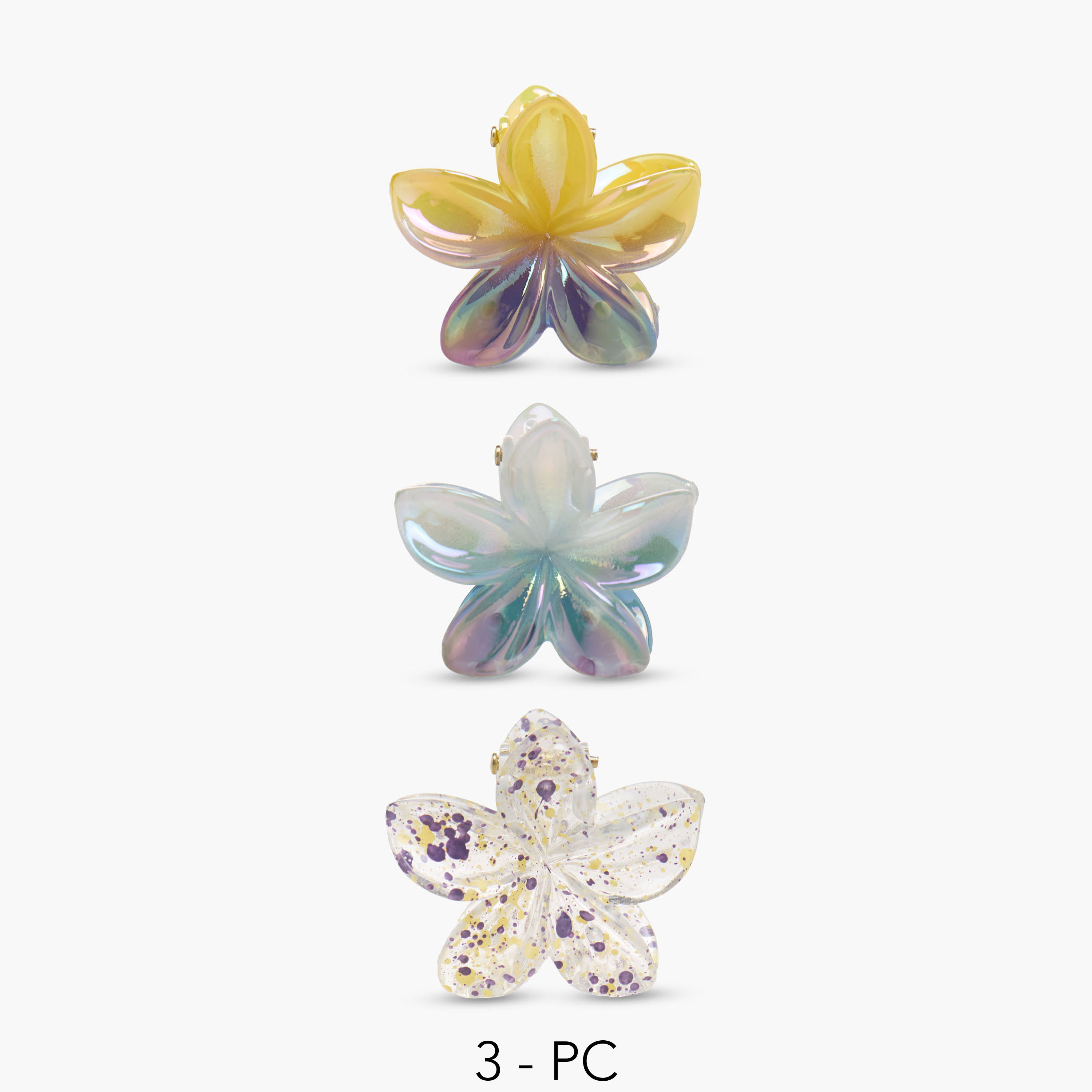 Pack of 3 Charmz Hair Clamp with Floral Design-girls-accessories-hairaccessories-image-1