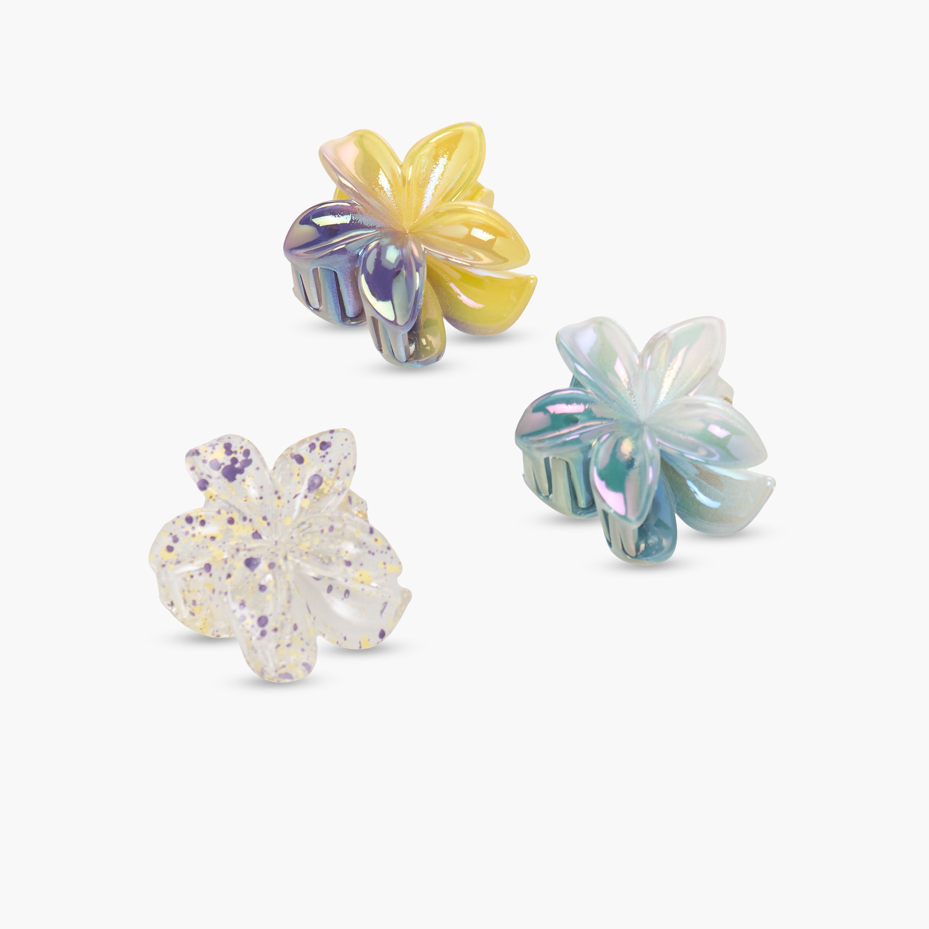 Pack of 3 Charmz Hair Clamp with Floral Design-girls-accessories-hairaccessories-image-5