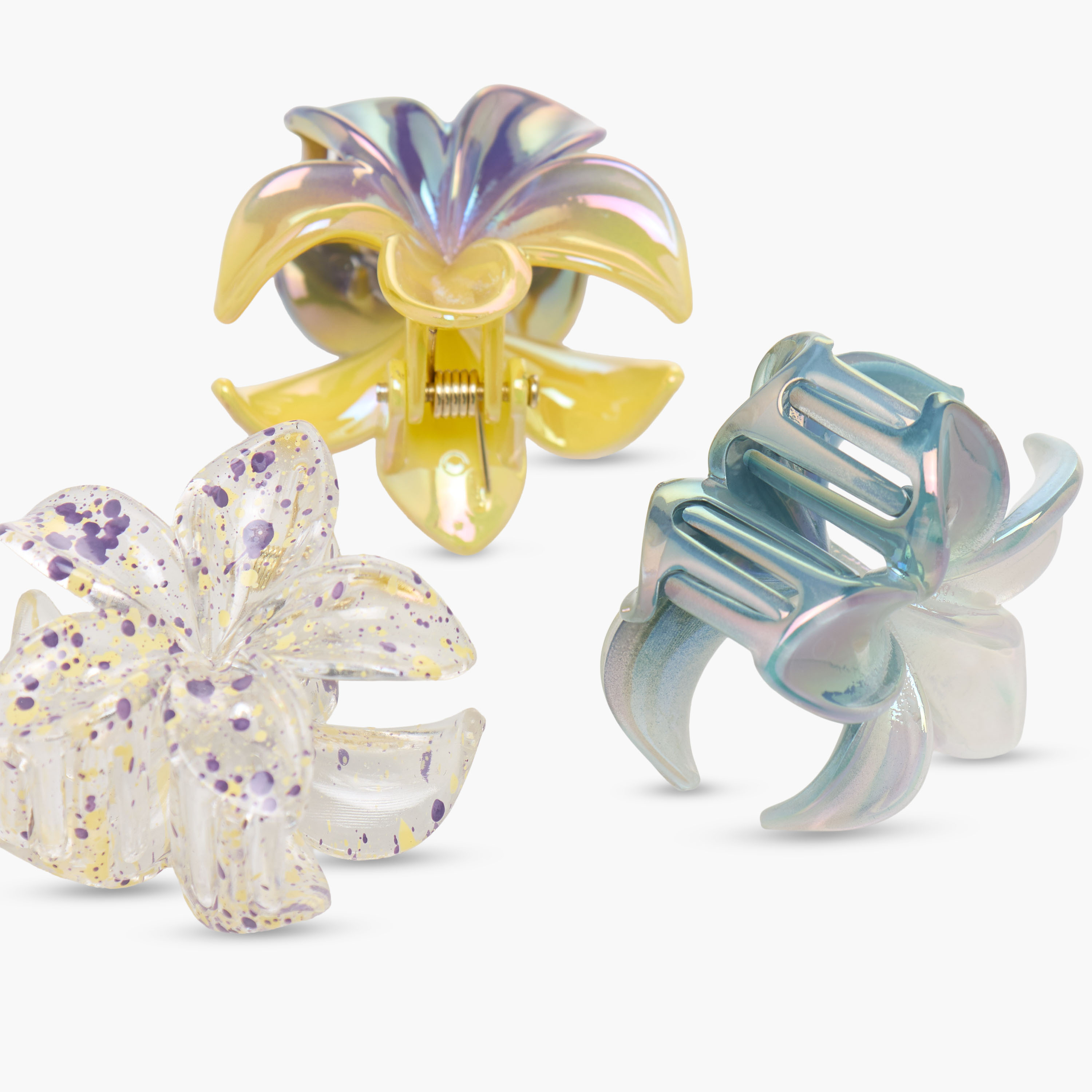 Pack of 3 Charmz Hair Clamp with Floral Design-girls-accessories-hairaccessories-image-6