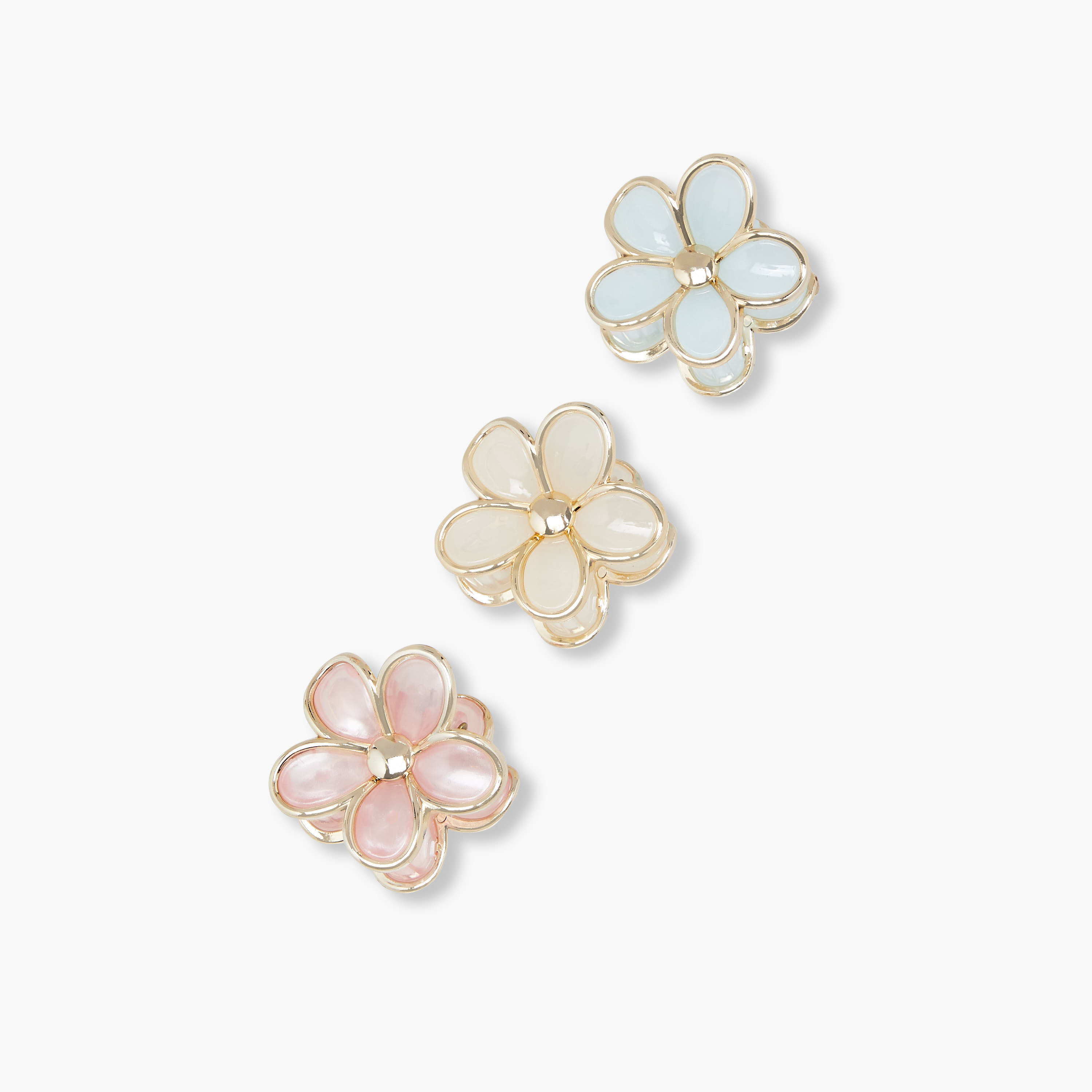 Pack of 3 Charmz Hair Clamp with Floral Design-girls-accessories-hairaccessories-image-5