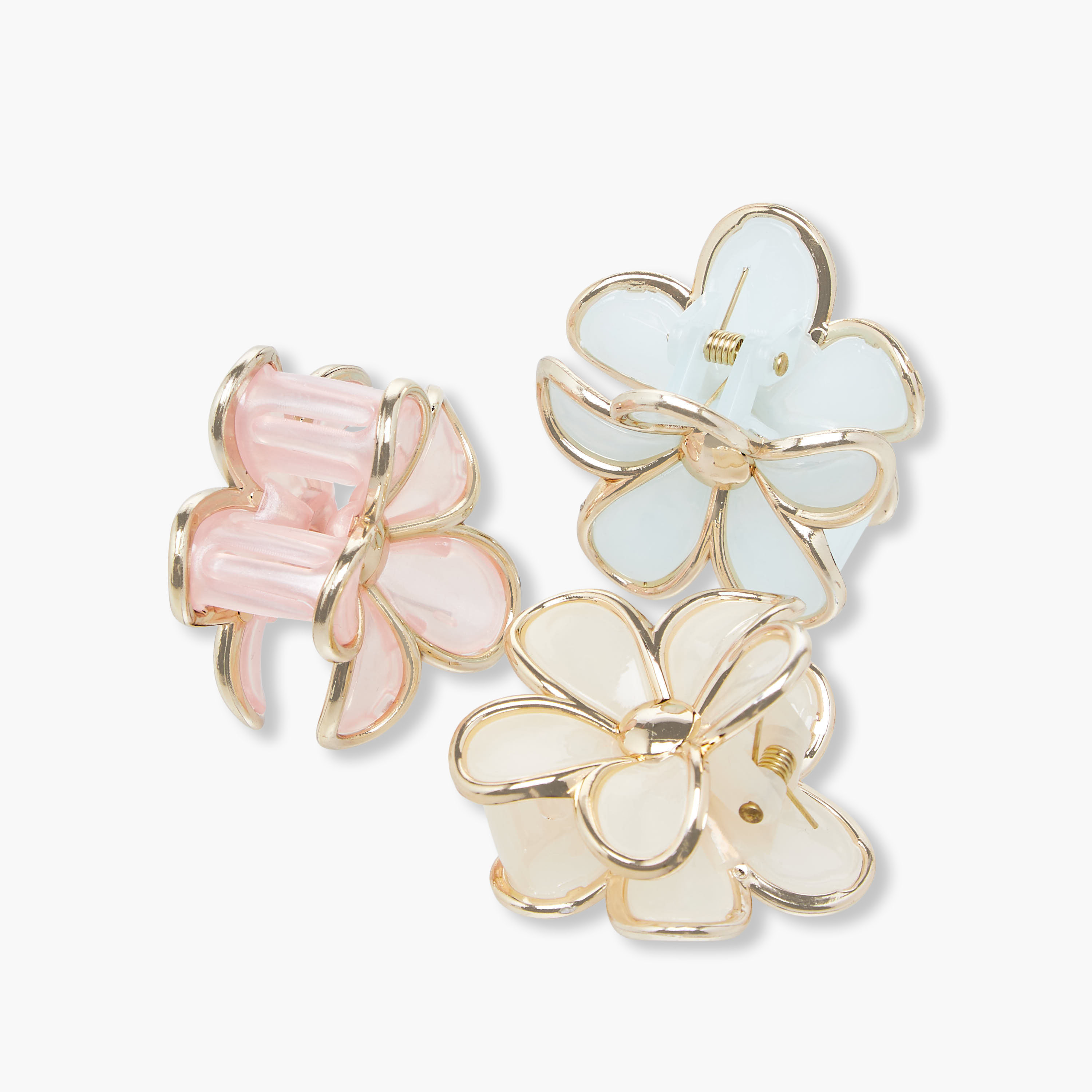 Pack of 3 Charmz Hair Clamp with Floral Design-girls-accessories-hairaccessories-image-6