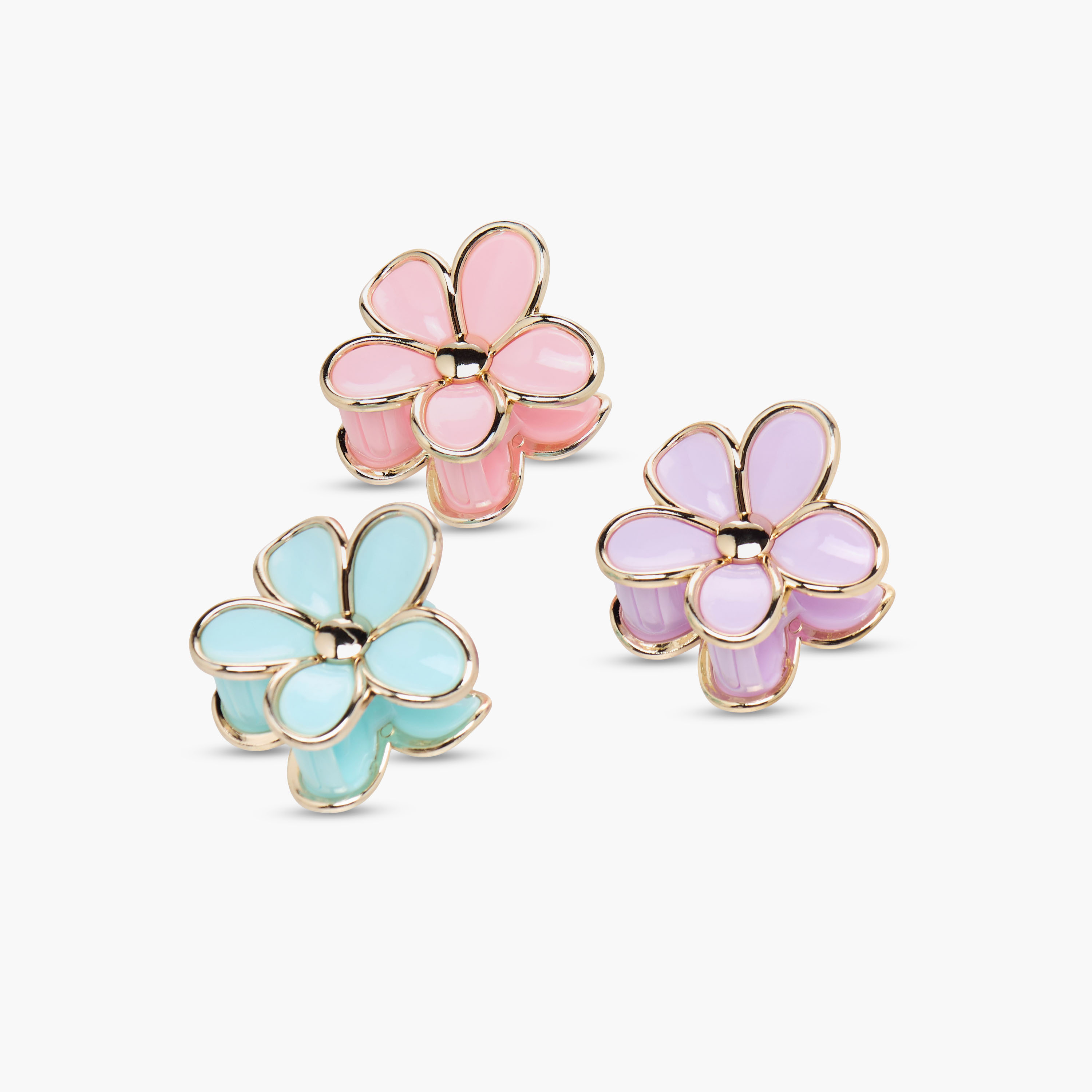 Pack of 3 Charmz Hair Clamp with Floral Design-girls-accessories-hairaccessories-image-5