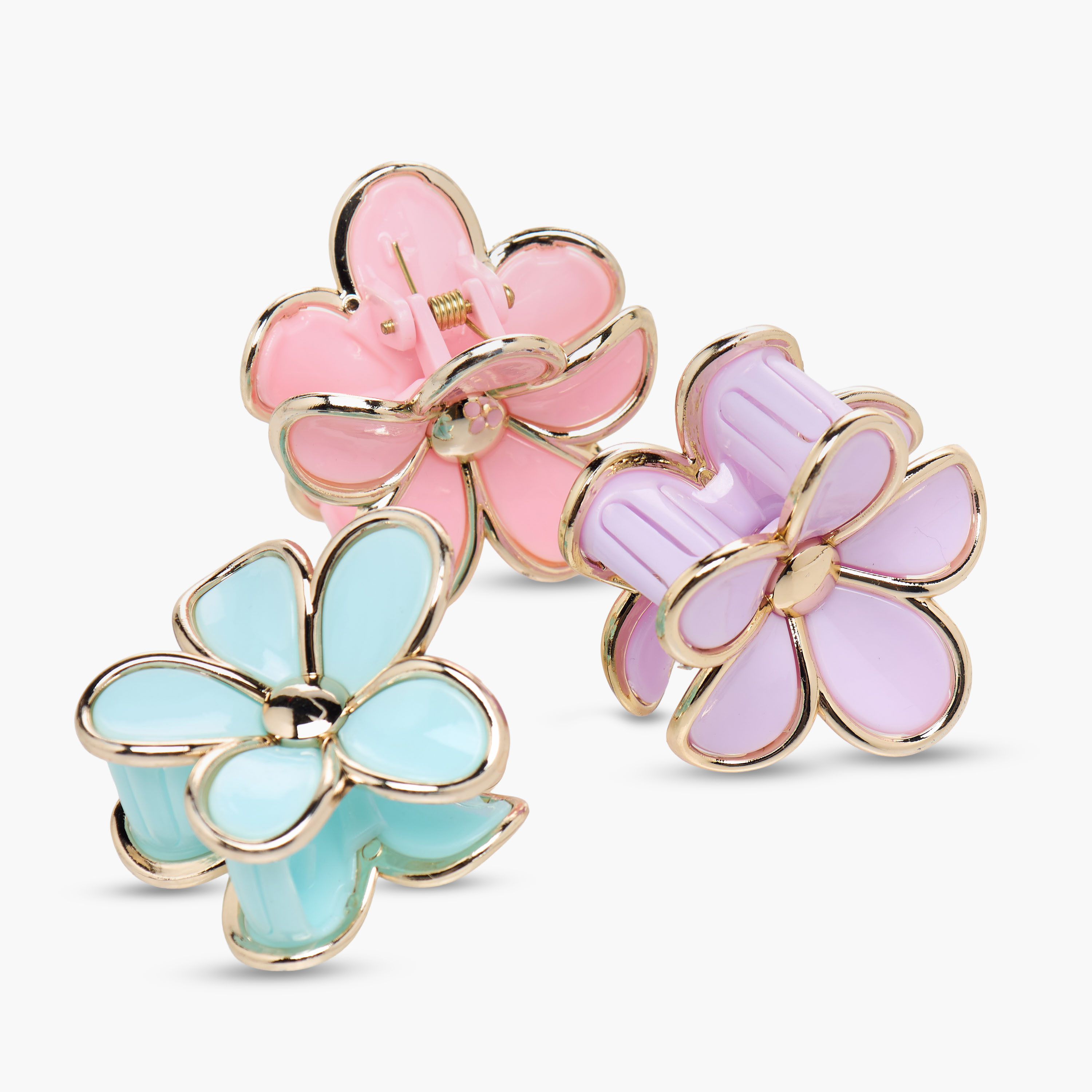 Pack of 3 Charmz Hair Clamp with Floral Design-girls-accessories-hairaccessories-image-6
