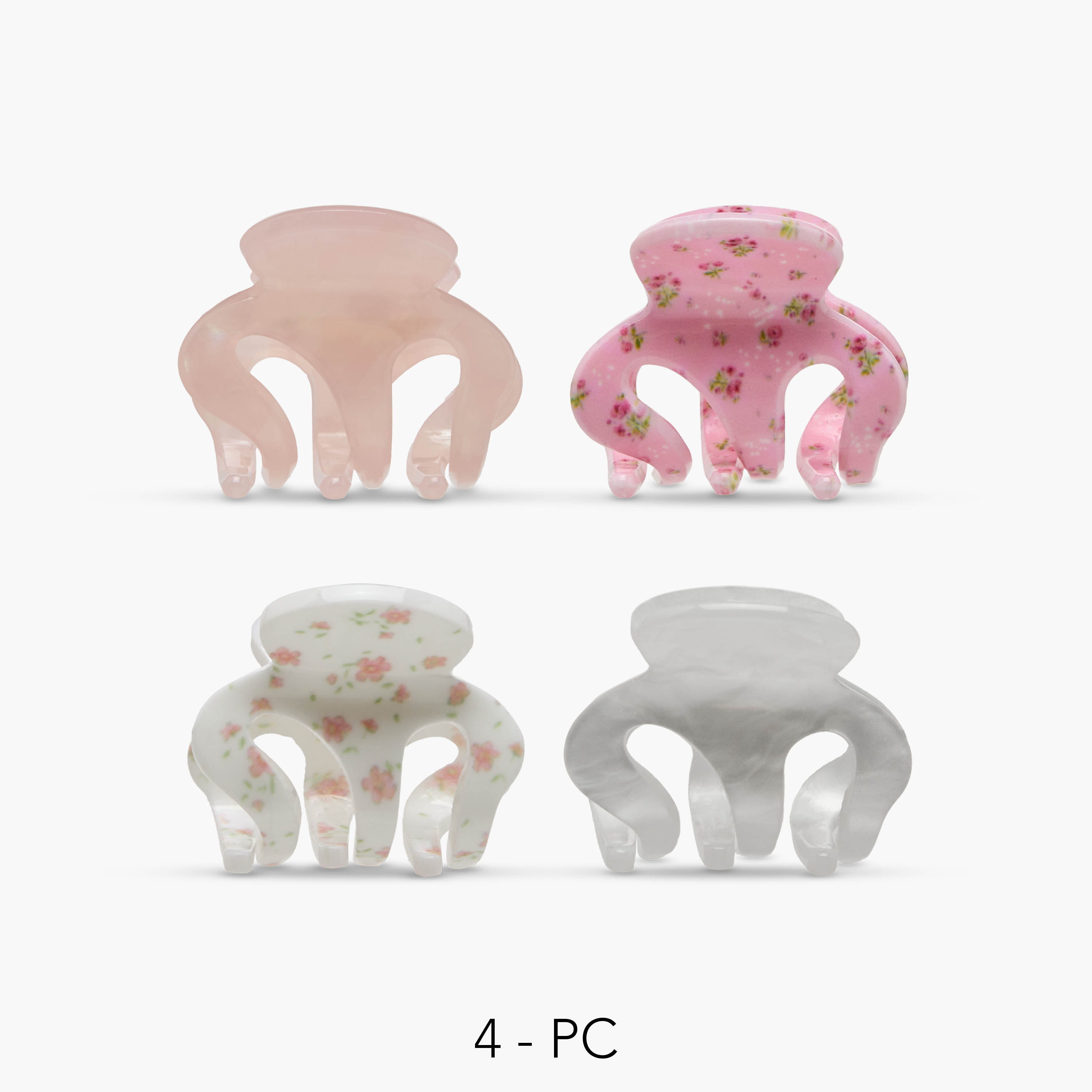 Pack of 4 Charmz Hair Clamp with Assorted Prints-girls-accessories-hairaccessories-image-1