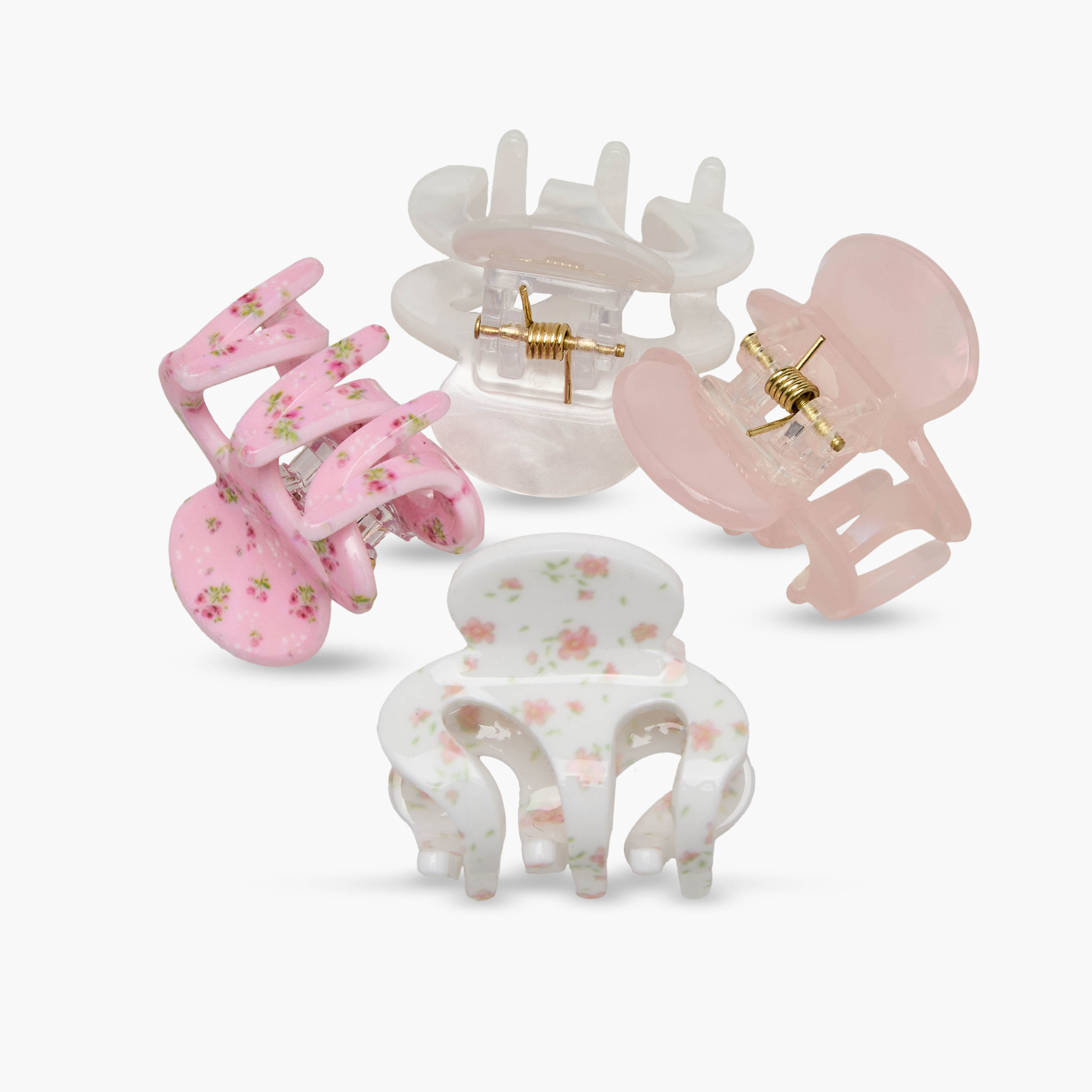 Pack of 4 Charmz Hair Clamp with Assorted Prints-girls-accessories-hairaccessories-image-7