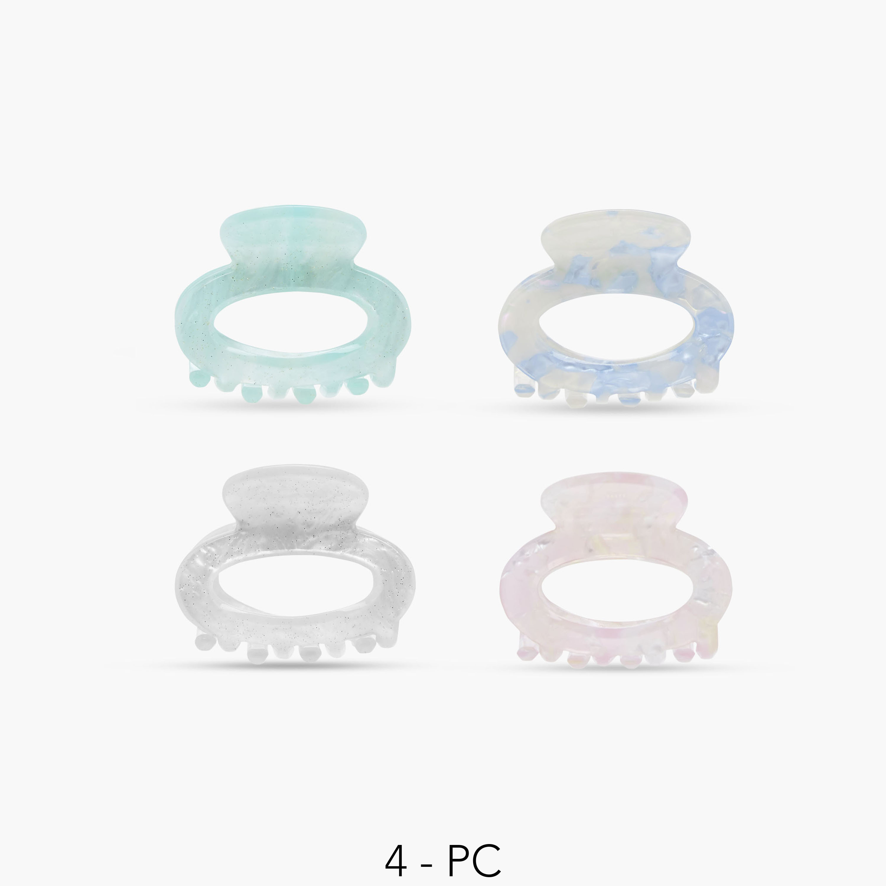مشابك شعر بتصميم مفرغ من تشارمز - مجموعة من 4 قطع-girls-accessories-hairaccessories-image-1