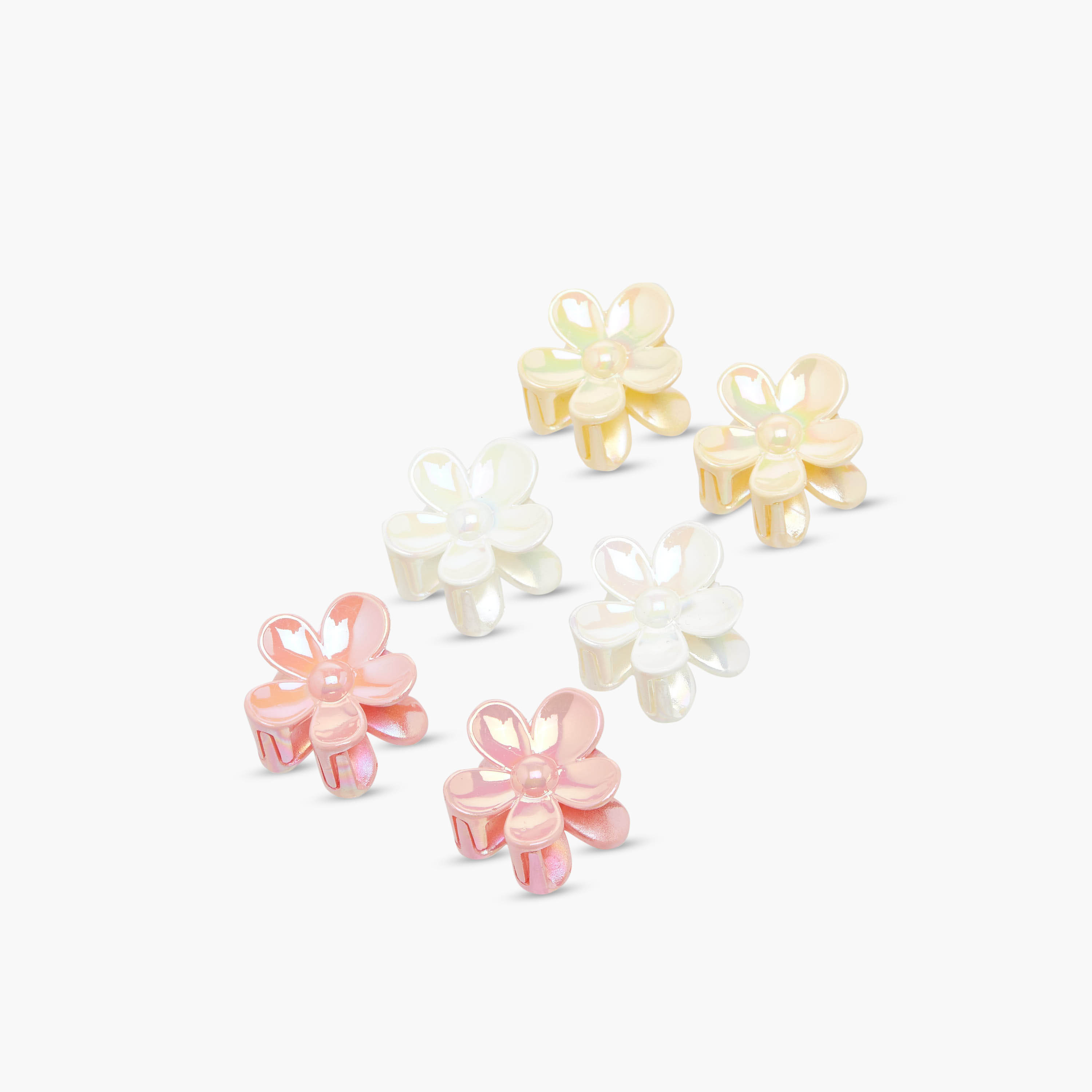 Pack of 6 Charmz Hair Clamp with Floral Design-girls-accessories-hairaccessories-image-5