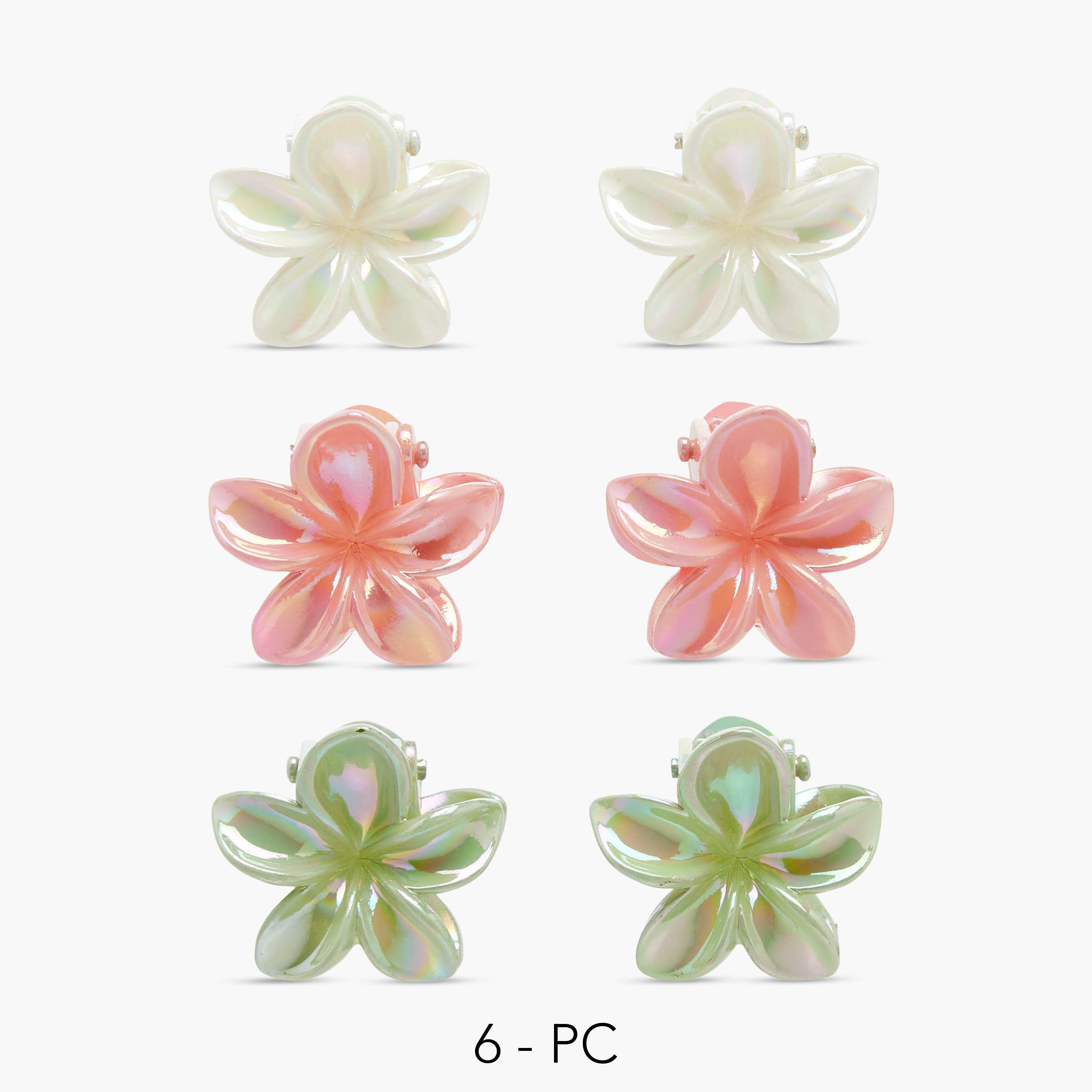 Pack of 6 Charmz Hair Clamp with Floral Shape-girls-accessories-hairaccessories-image-1