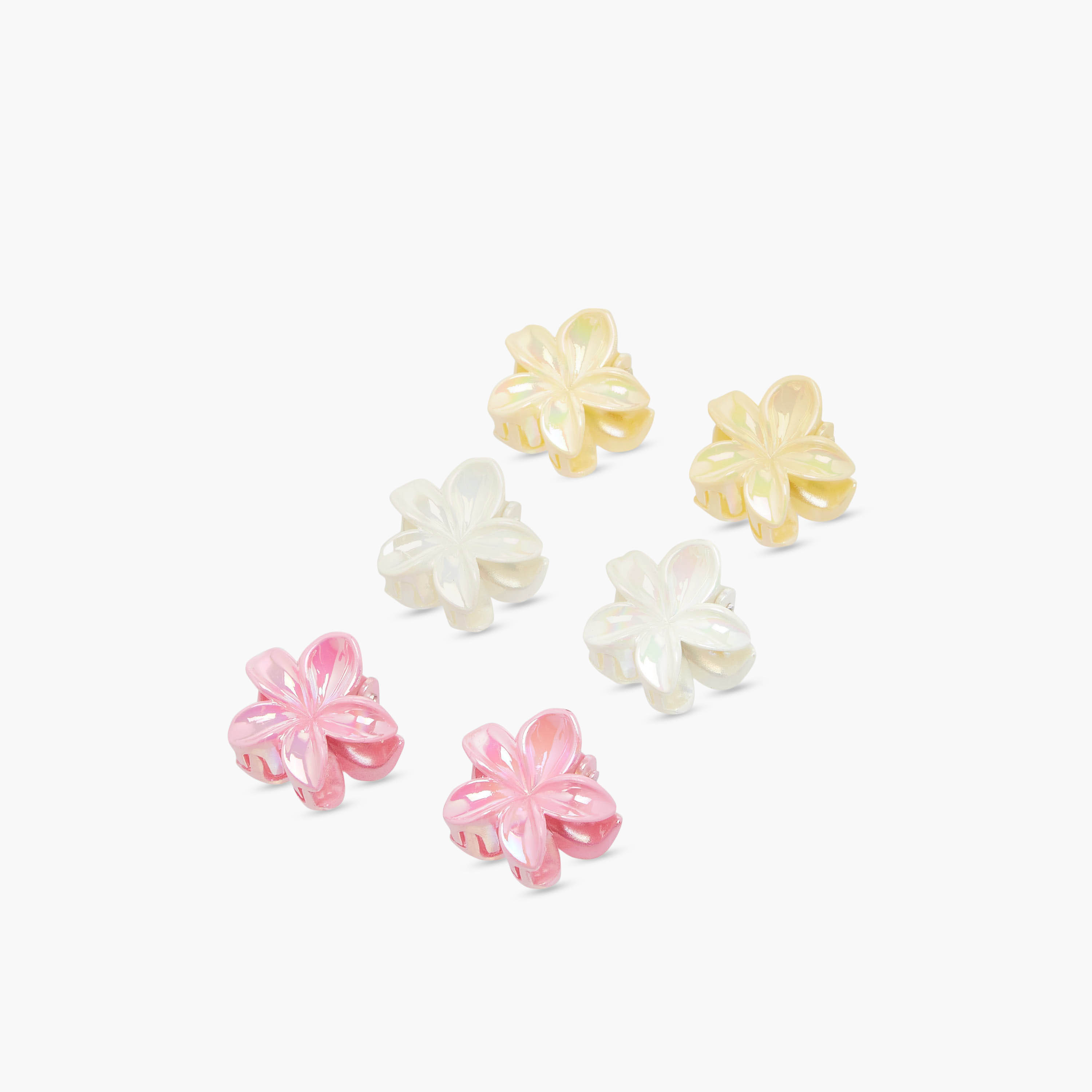 Pack of 6 Charmz Hair Clamp with Floral Design-girls-accessories-hairaccessories-image-5