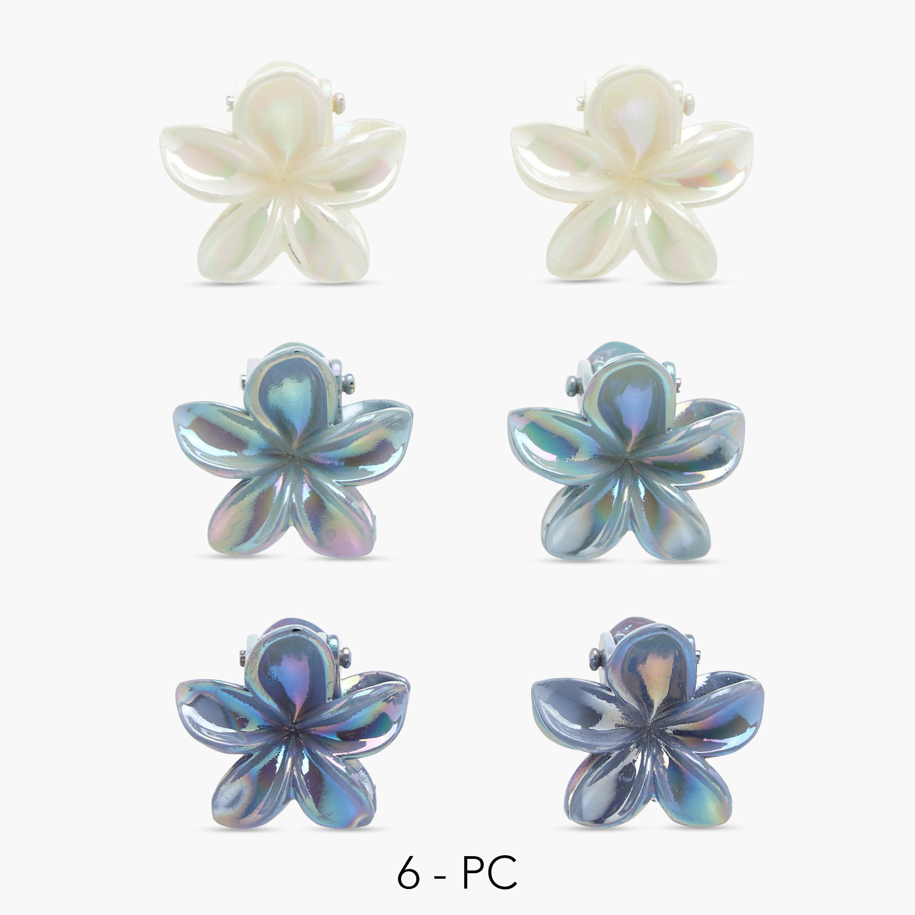 Pack of 6 Charmz Hair Clamp with Floral Shape-girls-accessories-hairaccessories-image-1
