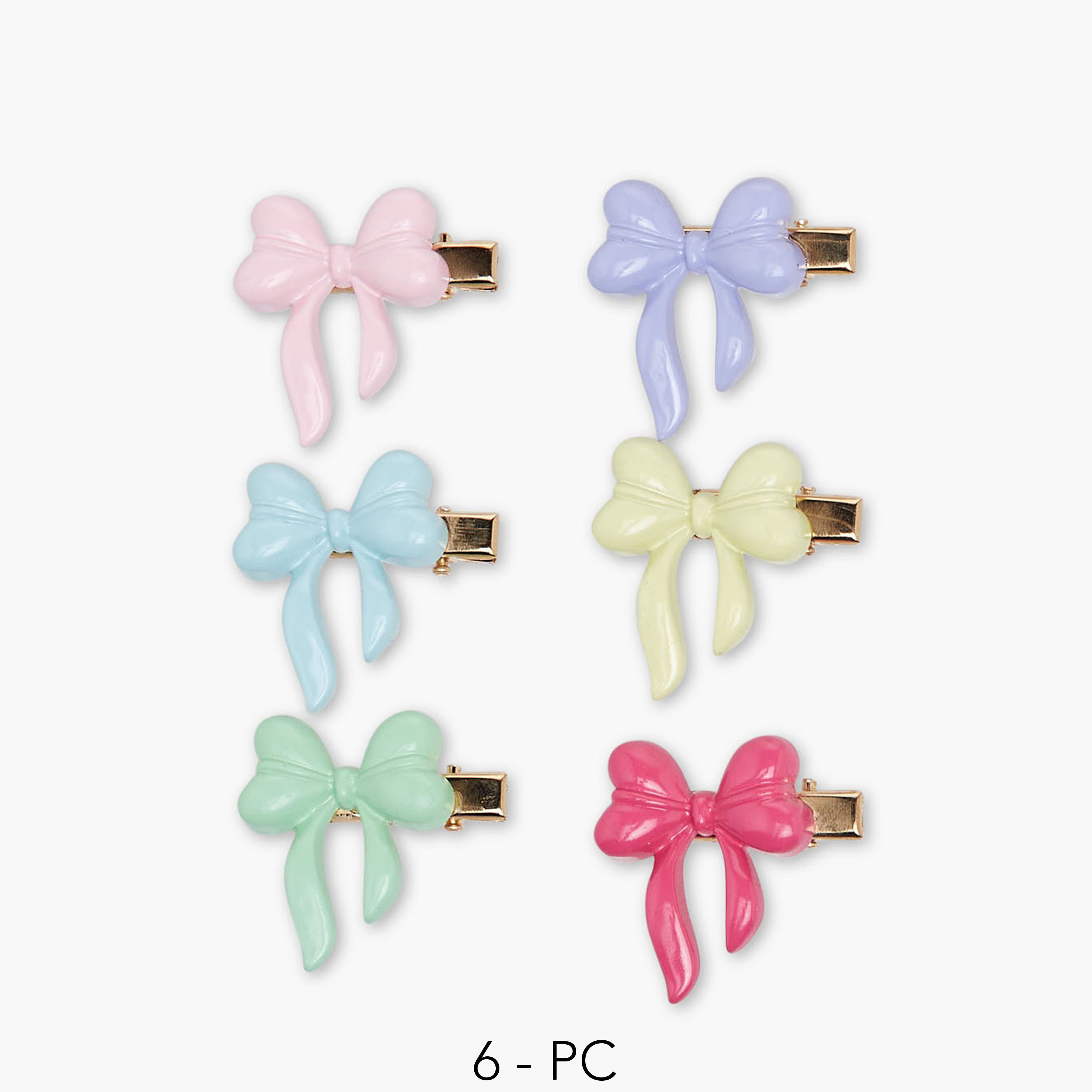 Pack of 6 Charmz Hair Clip with Bow Accent-girls-accessories-hairaccessories-image-1