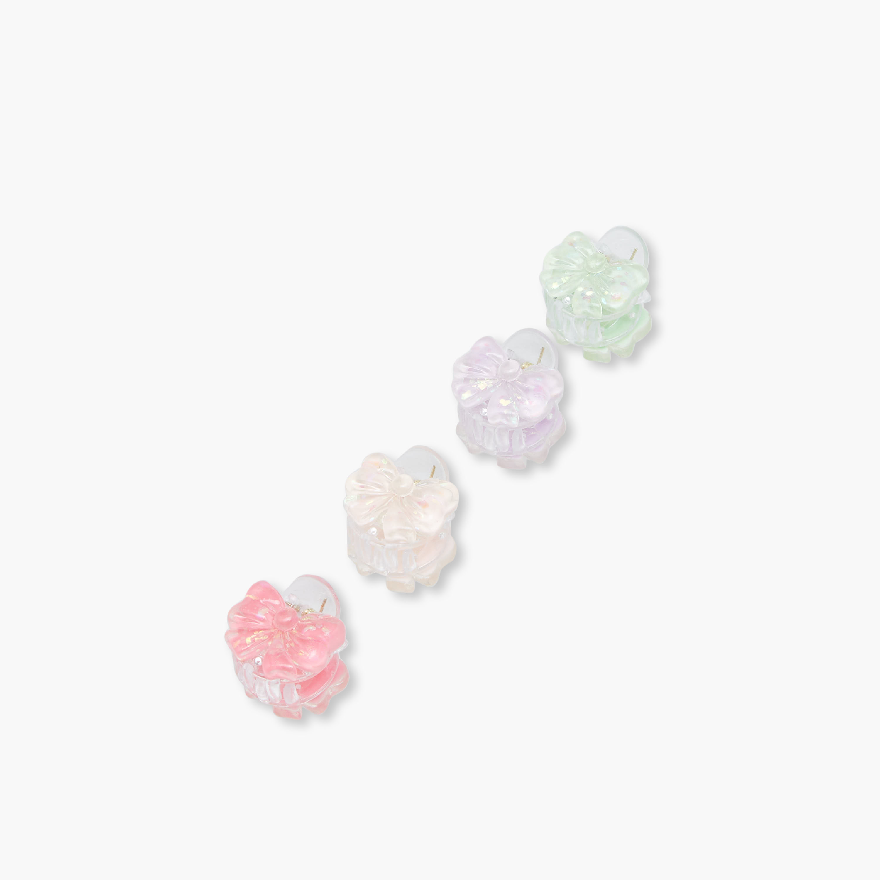 Pack of 4 Charmz Hair Clamp with Bow Design-girls-accessories-hairaccessories-image-6