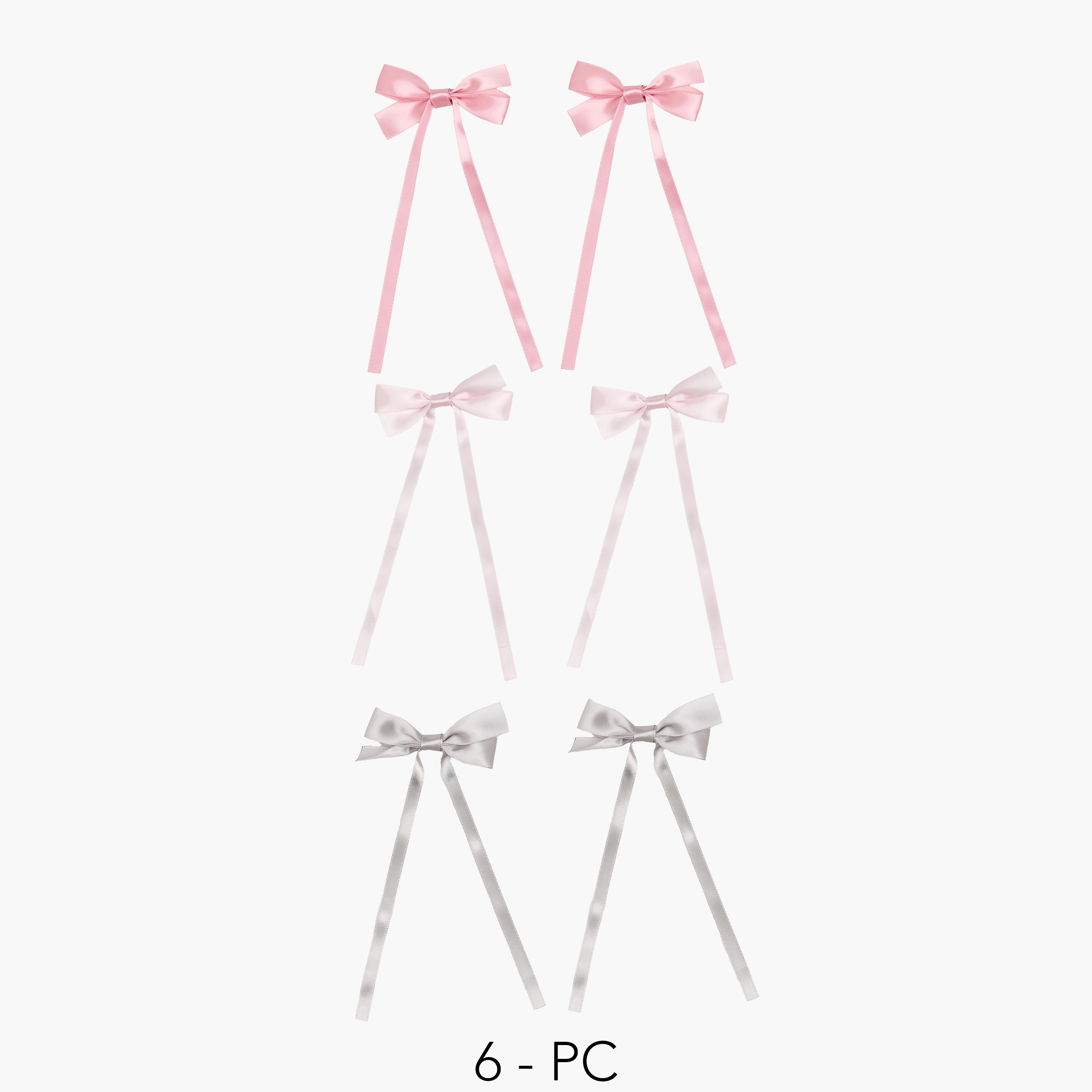 مشابك شعر 6 قطع وزينة فيونكة من تشارمزر-girls-accessories-hairaccessories-image-1