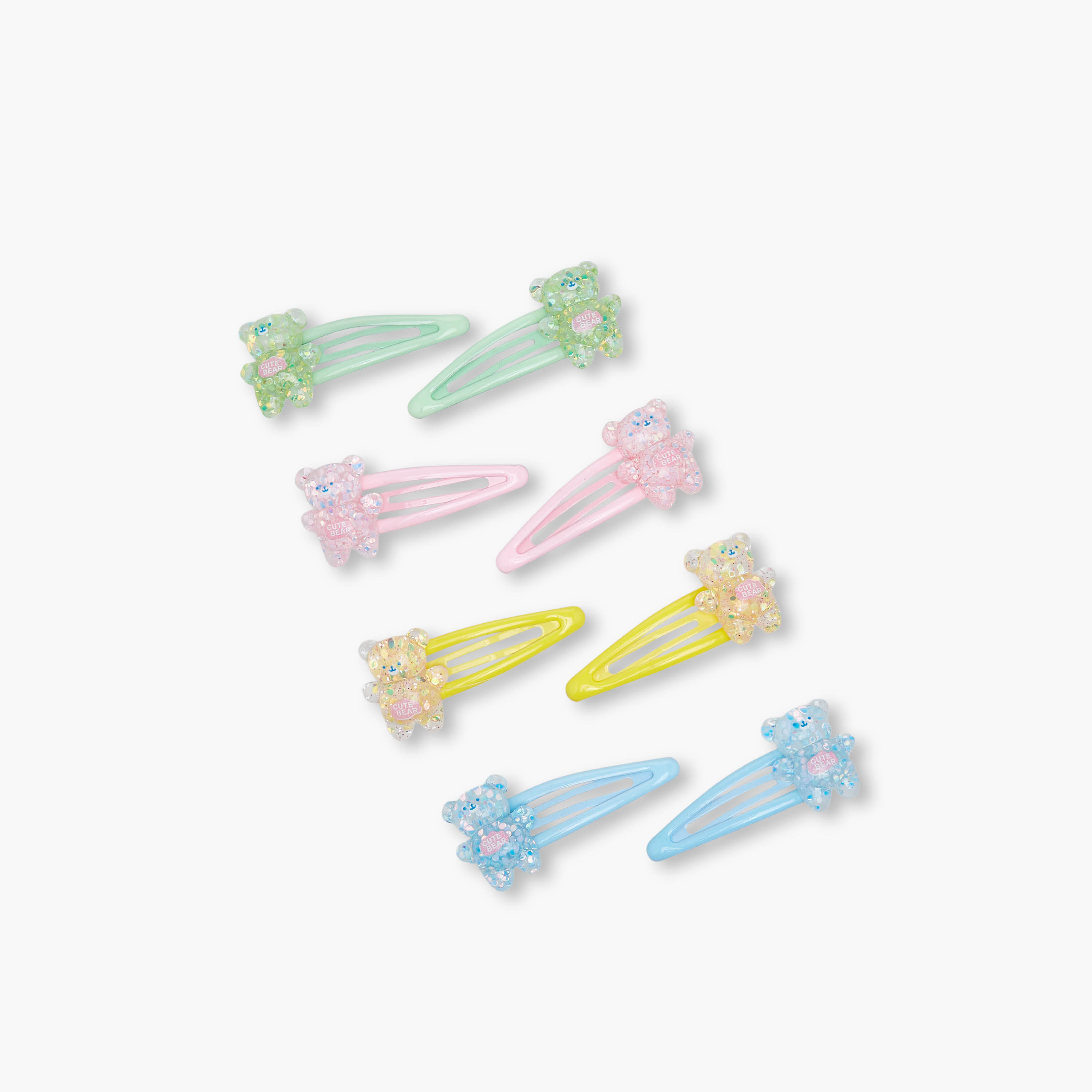 Pack of 8 Charmz Hair Clip with Bear Accent-girls-accessories-hairaccessories-image-2