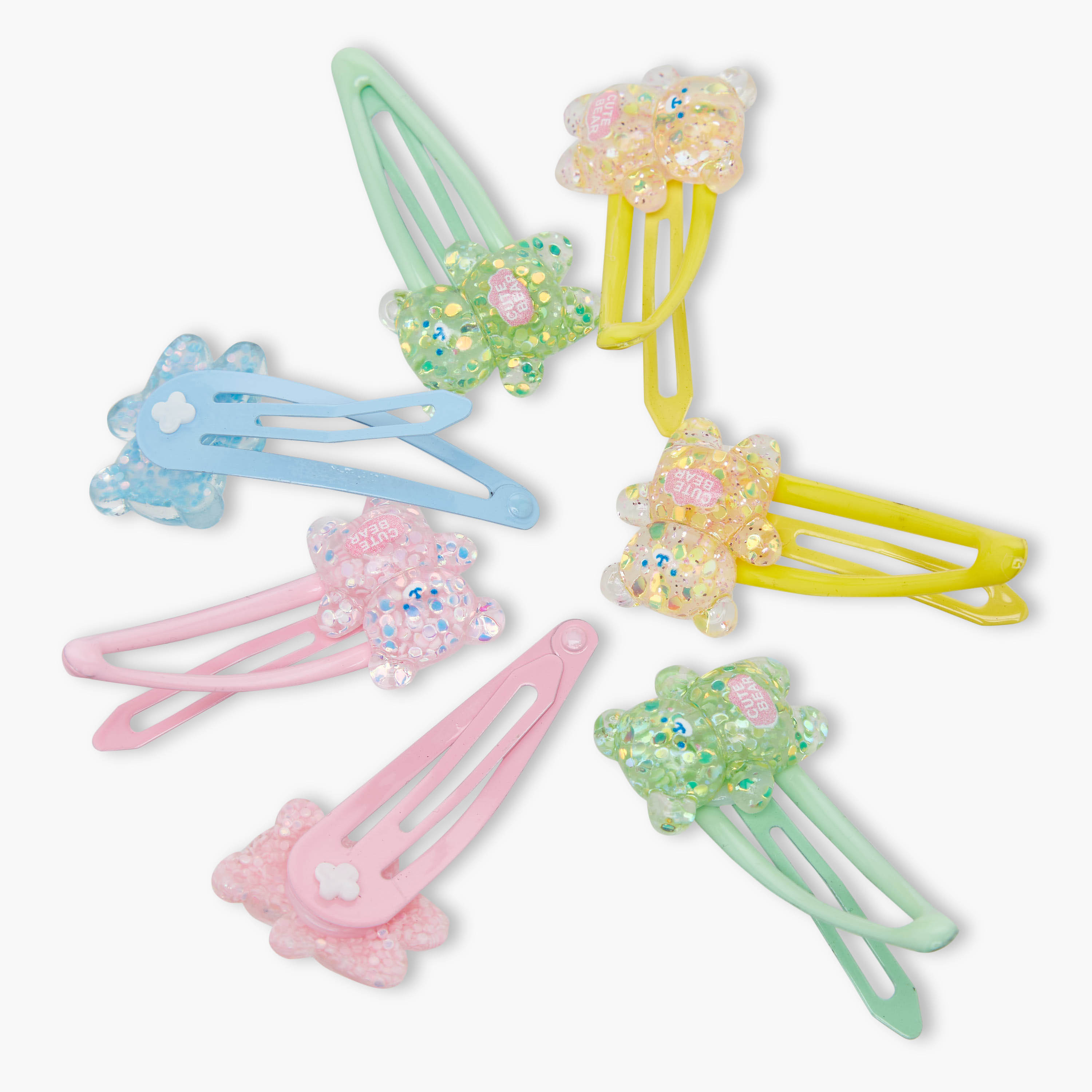 Pack of 8 Charmz Hair Clip with Bear Accent-girls-accessories-hairaccessories-image-5