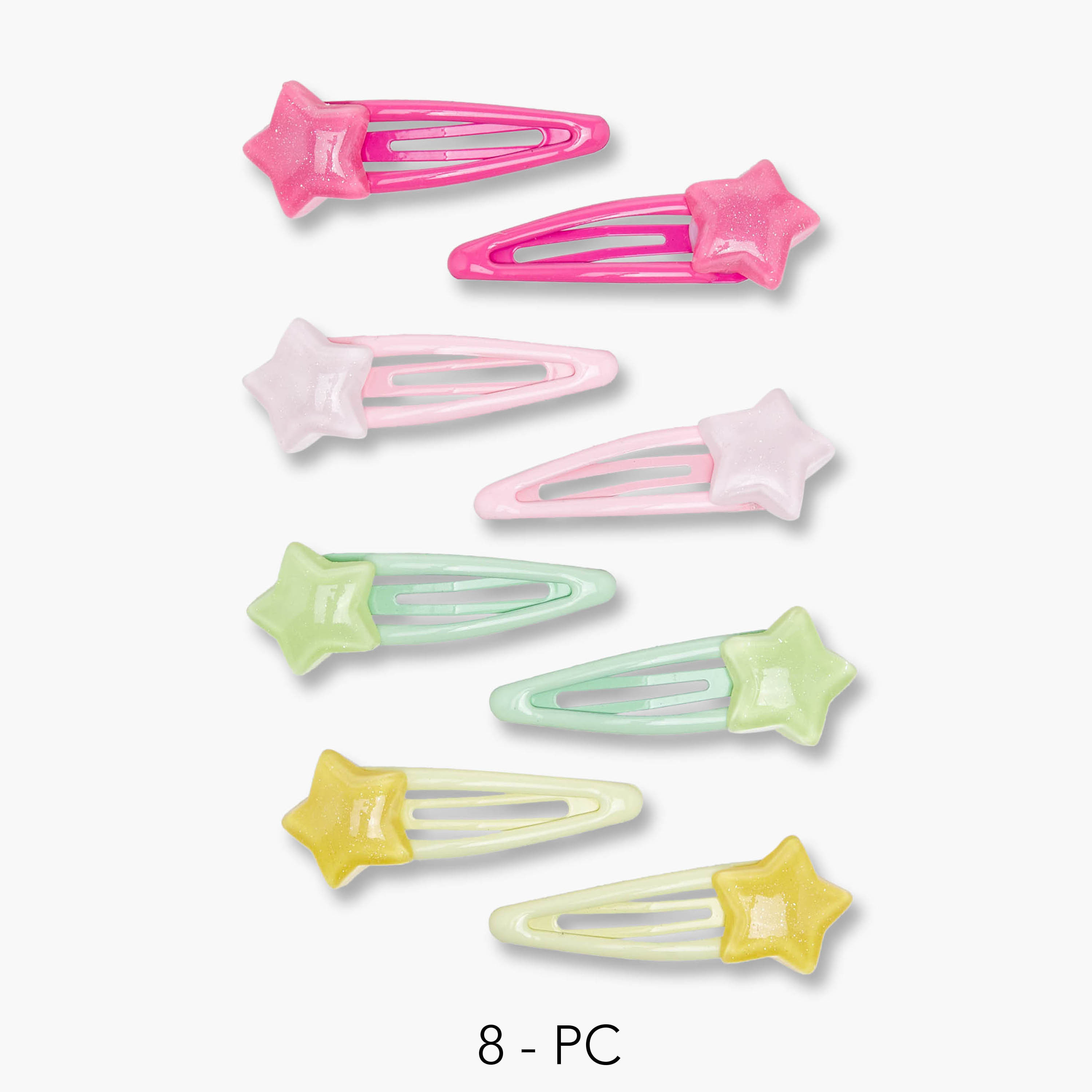 Pack of 8 Charmz Hair Clip with Star Accent-girls-accessories-hairaccessories-image-1