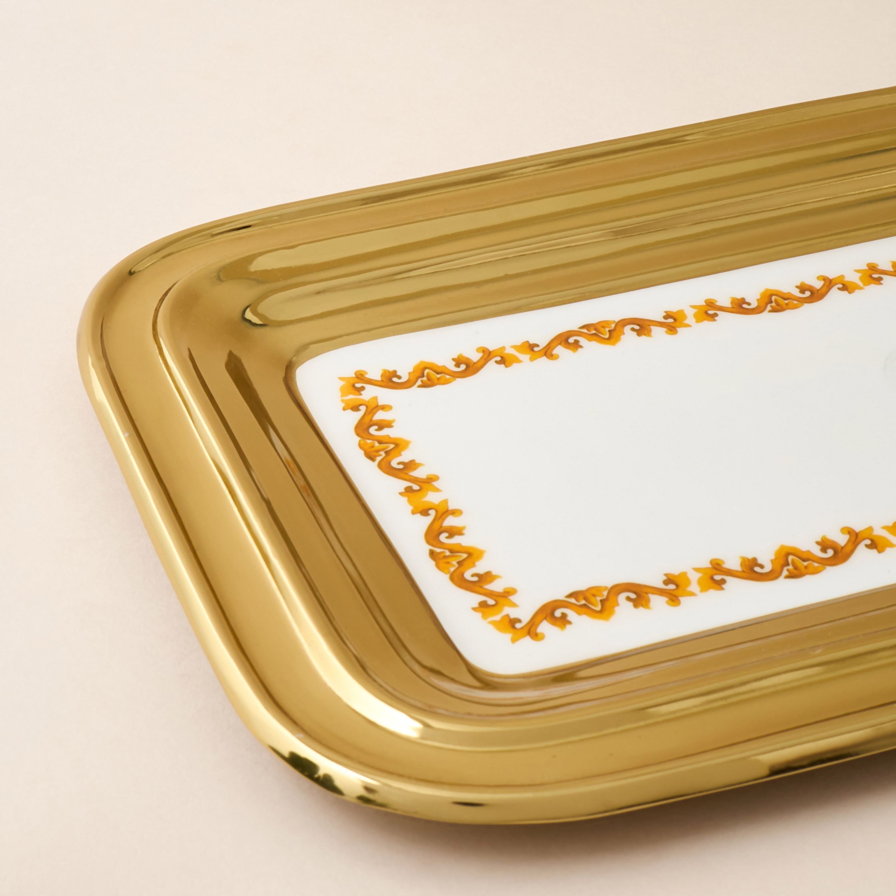 Gia Como Printed Decorative Tray - 37x19 cms-household-decor-boxesandtrays-image-3