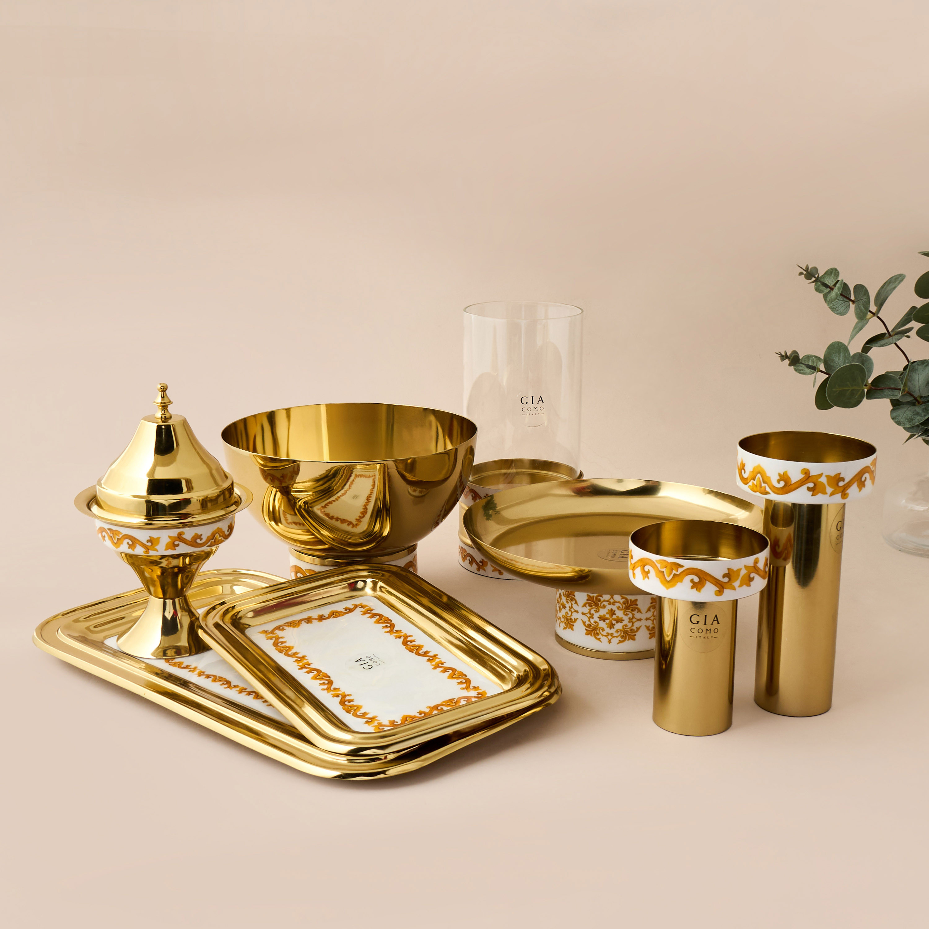 Gia Como Printed Decorative Tray - 37x19 cms-household-decor-boxesandtrays-image-5