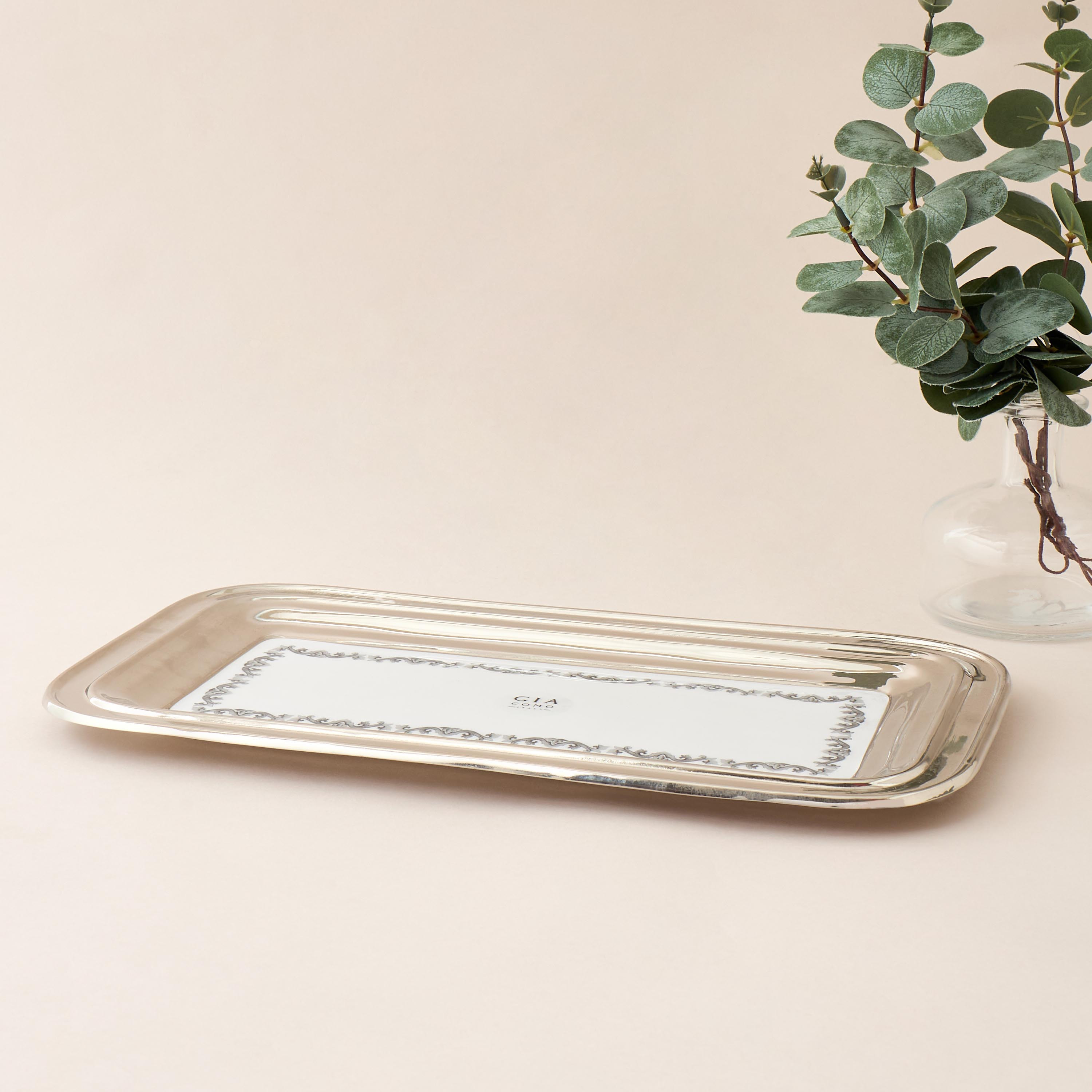 Gia Como Metal Decorative Tray - 38 cms-household-decor-boxesandtrays-image-1