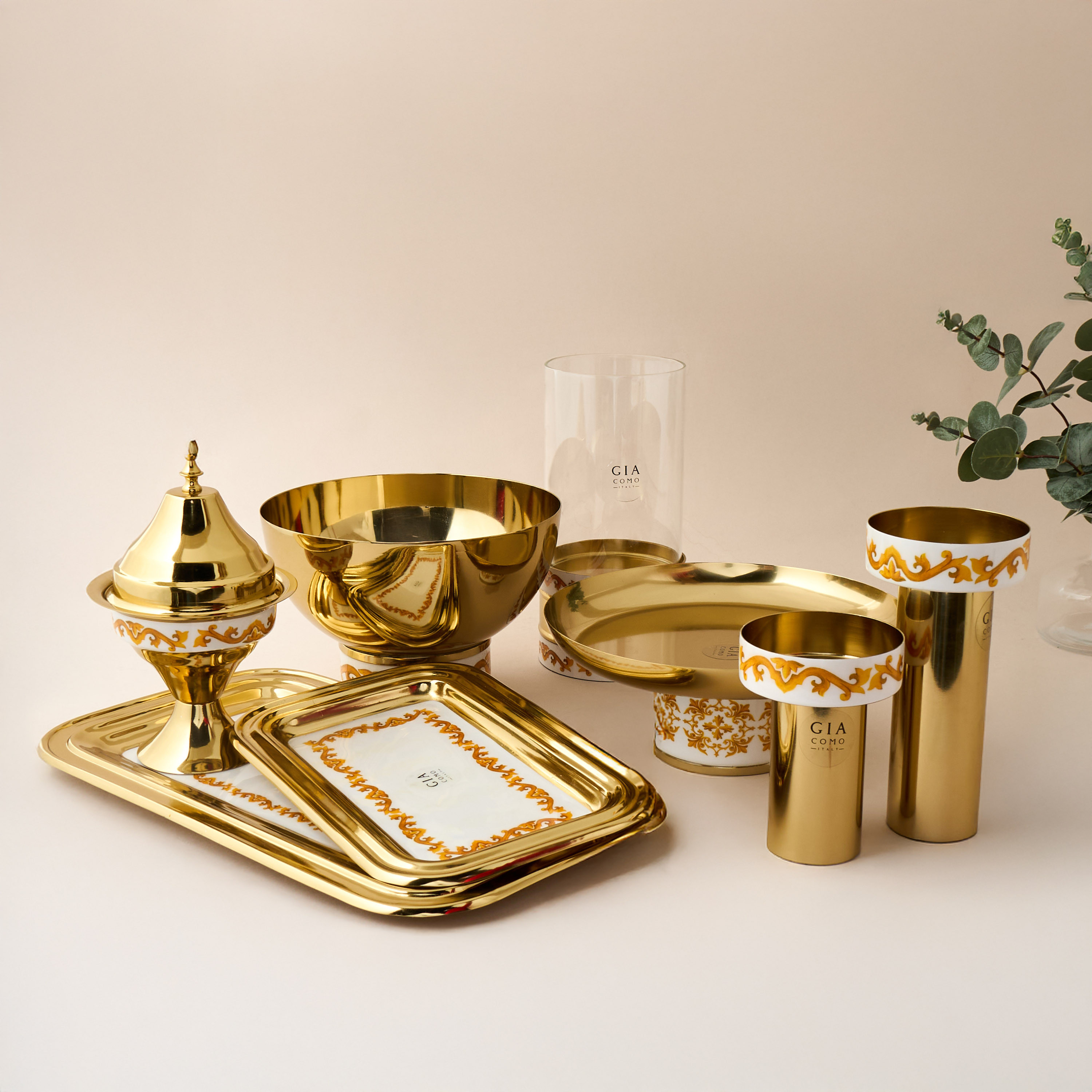 Gia Como Metallic Pillar Candleholder - 9 cms-household-decor-candleholdersandlanterns-image-5