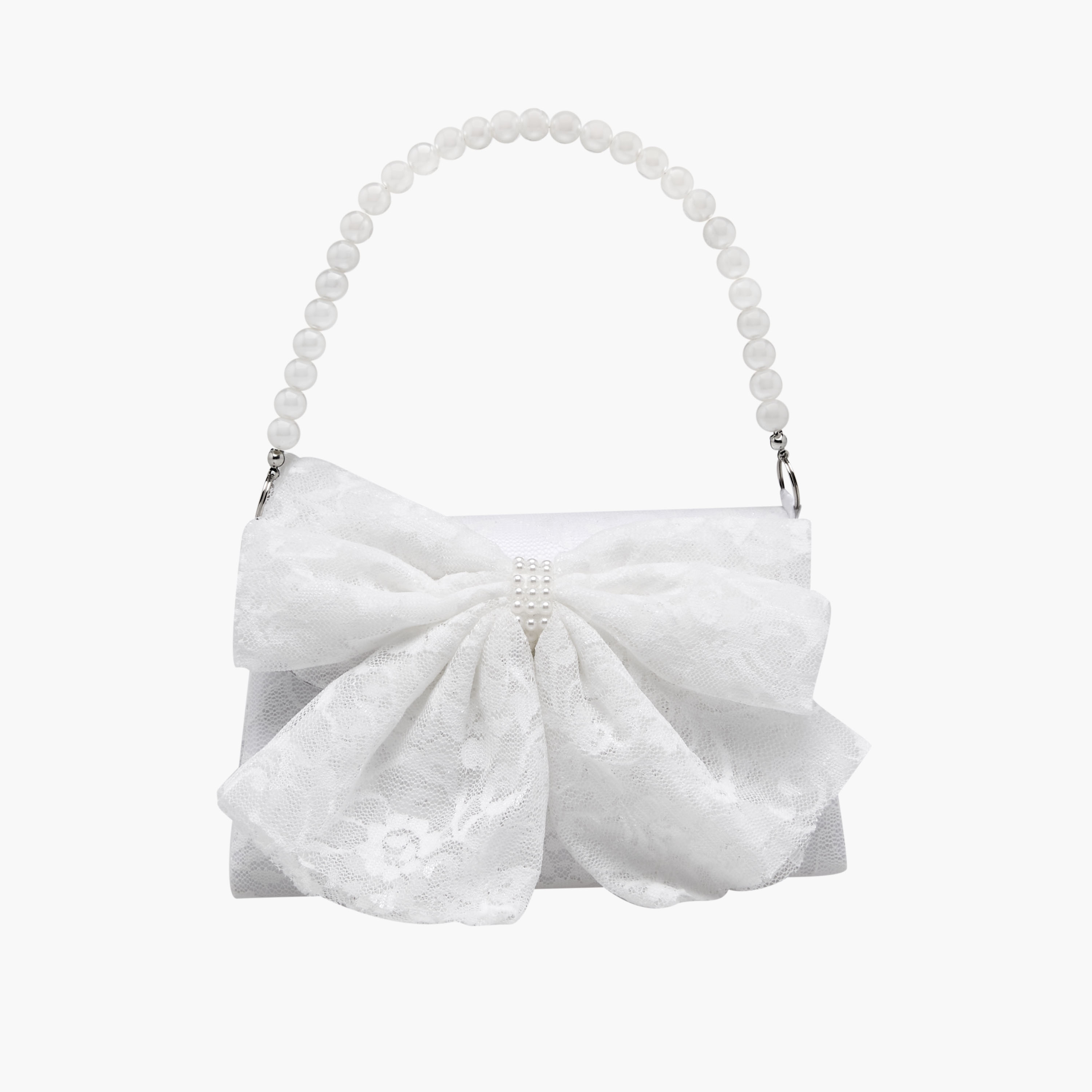 Charmz Shoulder Bag with Lace and Bow Detail-girls-accessories-bags-image-1