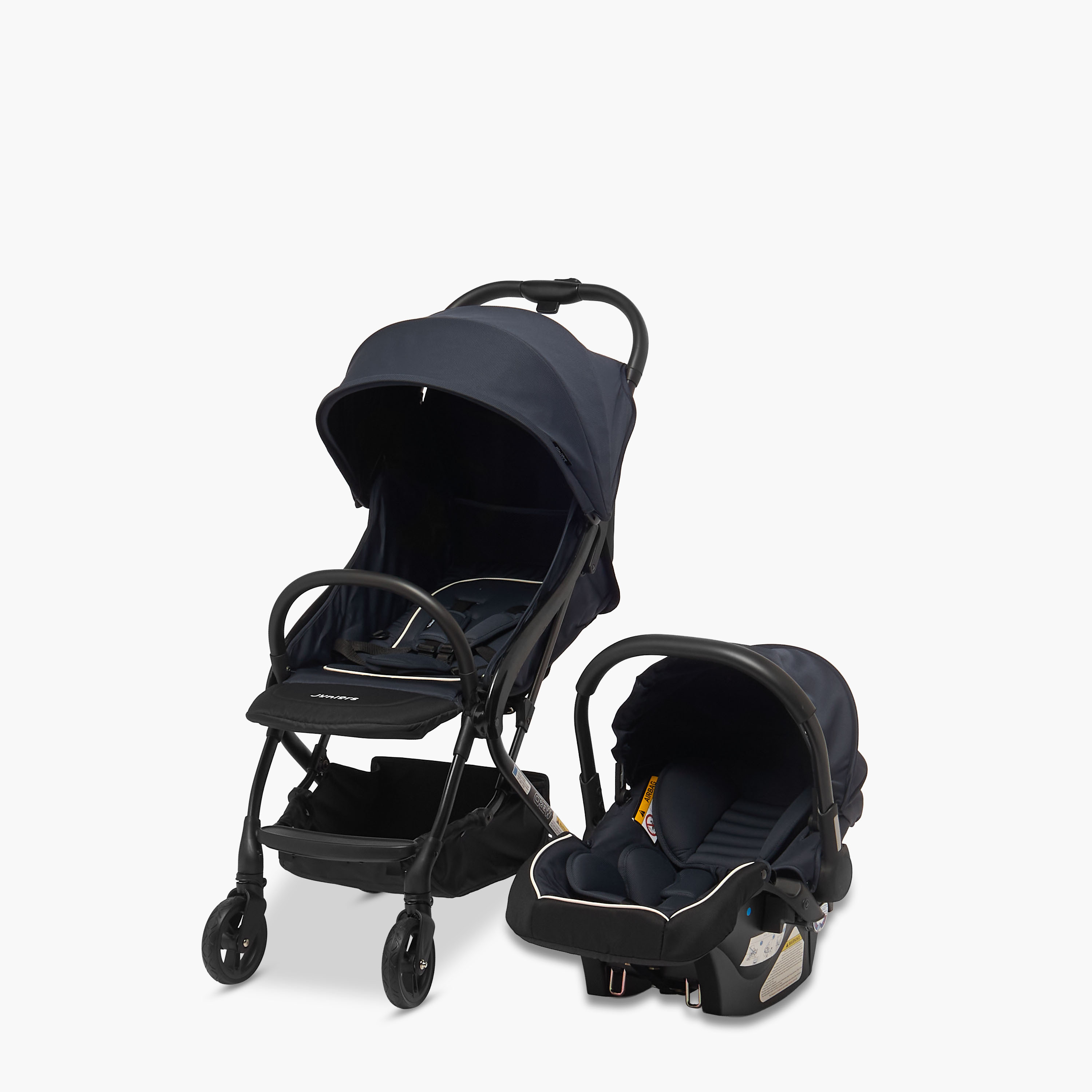 Juniors Crew Baby Travel System with Safety Harness, Stroller-baby-gear-strollersandprams-travelsystems-image-1