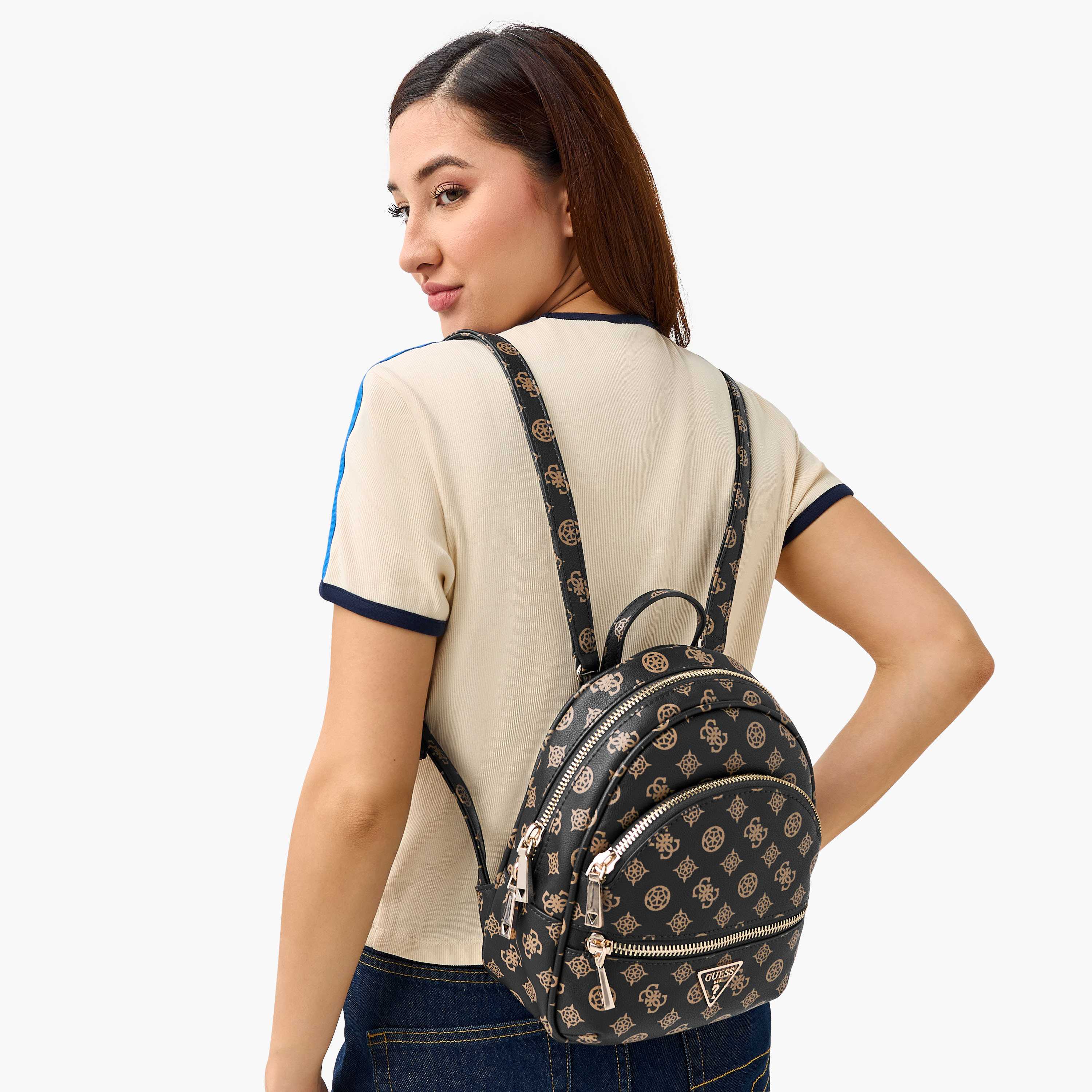 Guess Manhattan Monogram Print Backpack with Zip Closure-women-bagsandwallets-backpacks-image-2